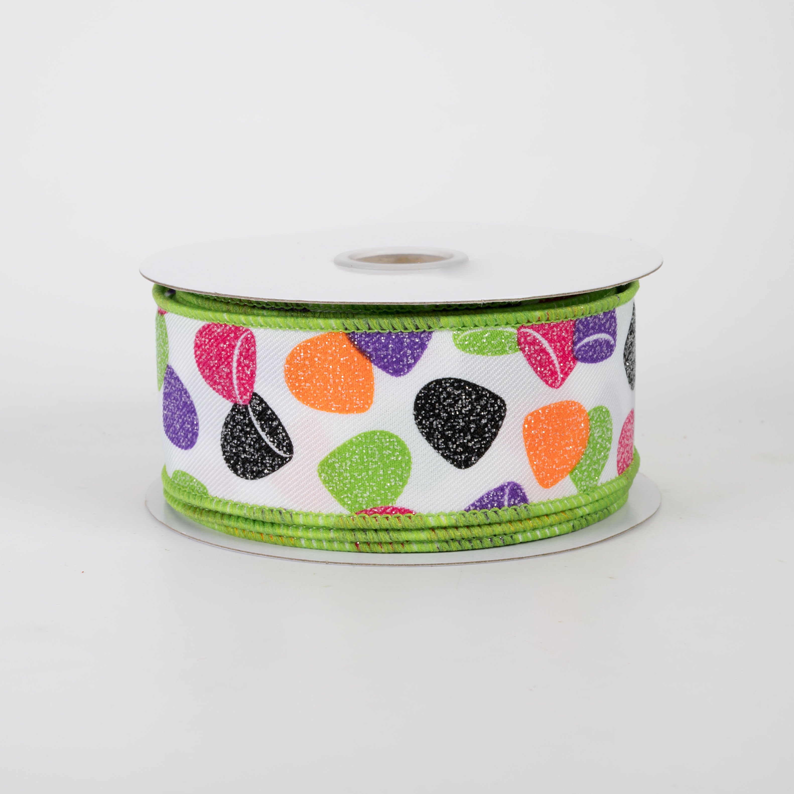 1.5" Gumdrops Candy Ribbon: Purple & Pink Halloween (10 Yards)