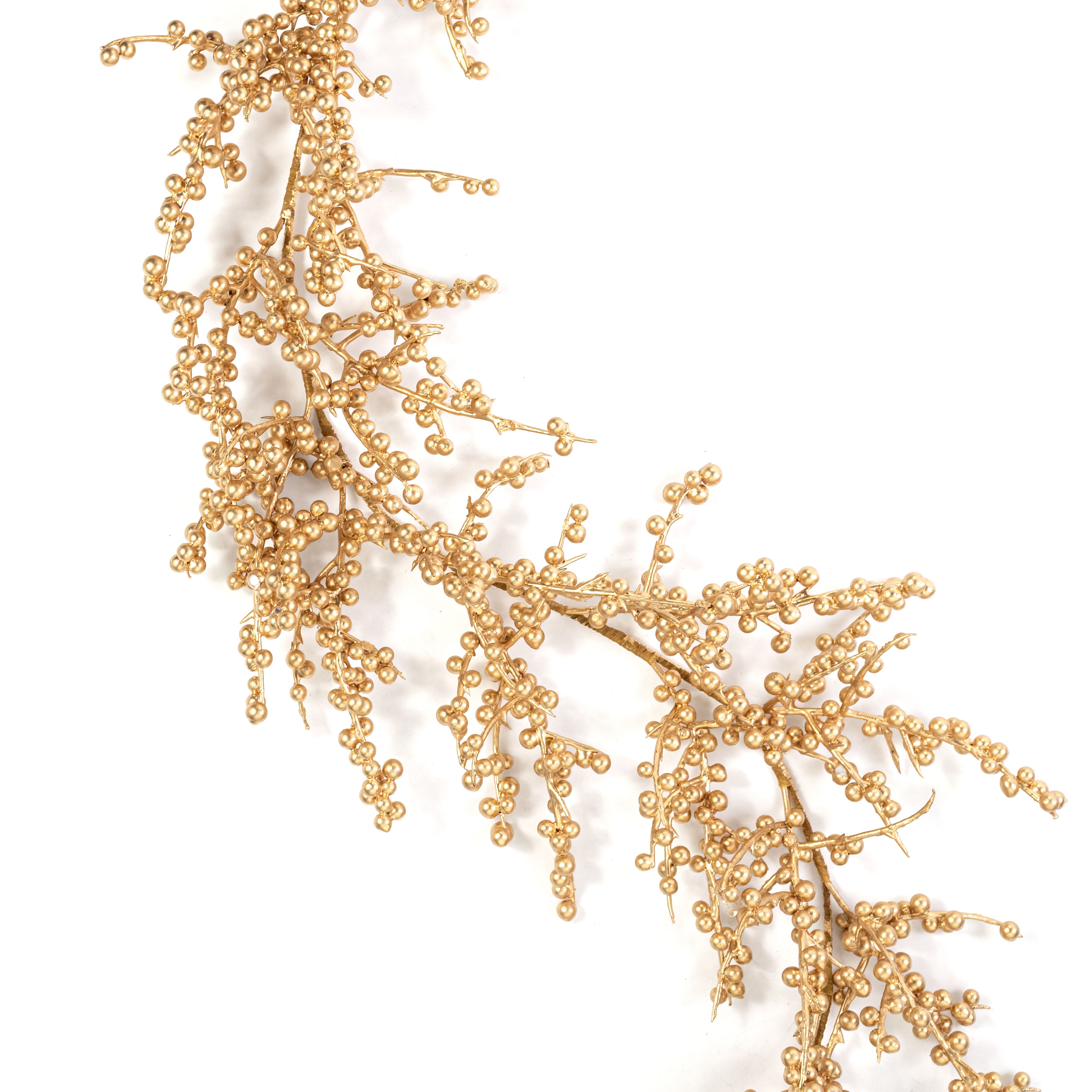 58" Mini Berry & Twig Garland: Metallic Gold