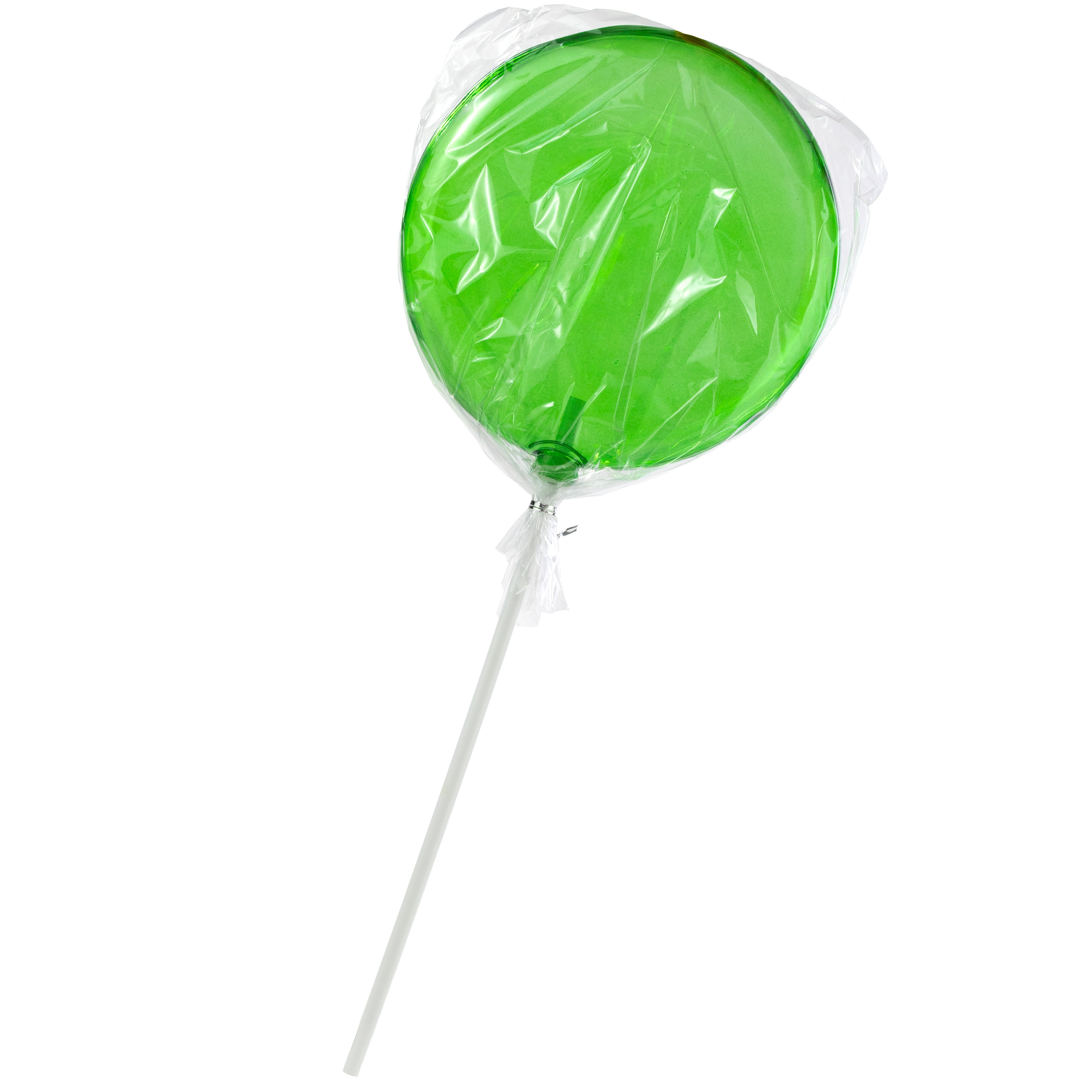 8" x 19" Candy Lollipop Stick: Clear Emerald Green
