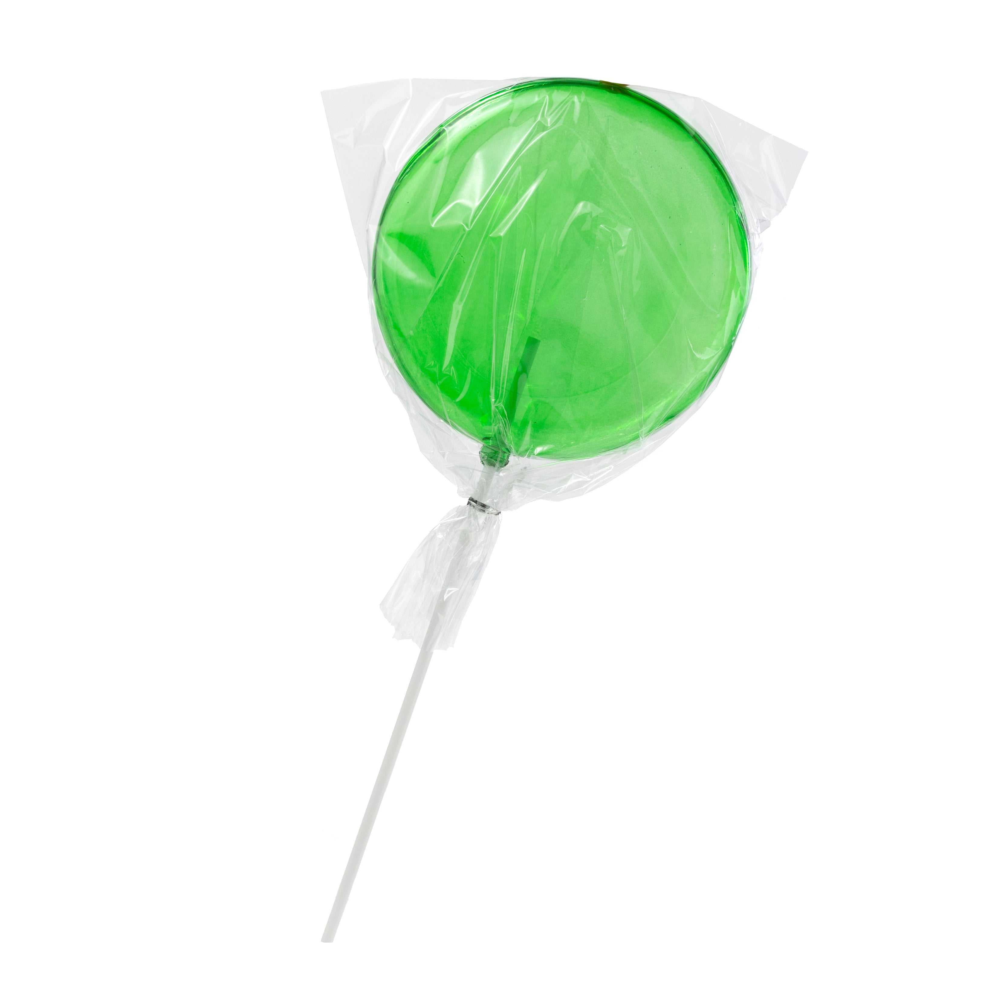 6" x 14" Candy Lollipop Stick: Clear Emerald Green