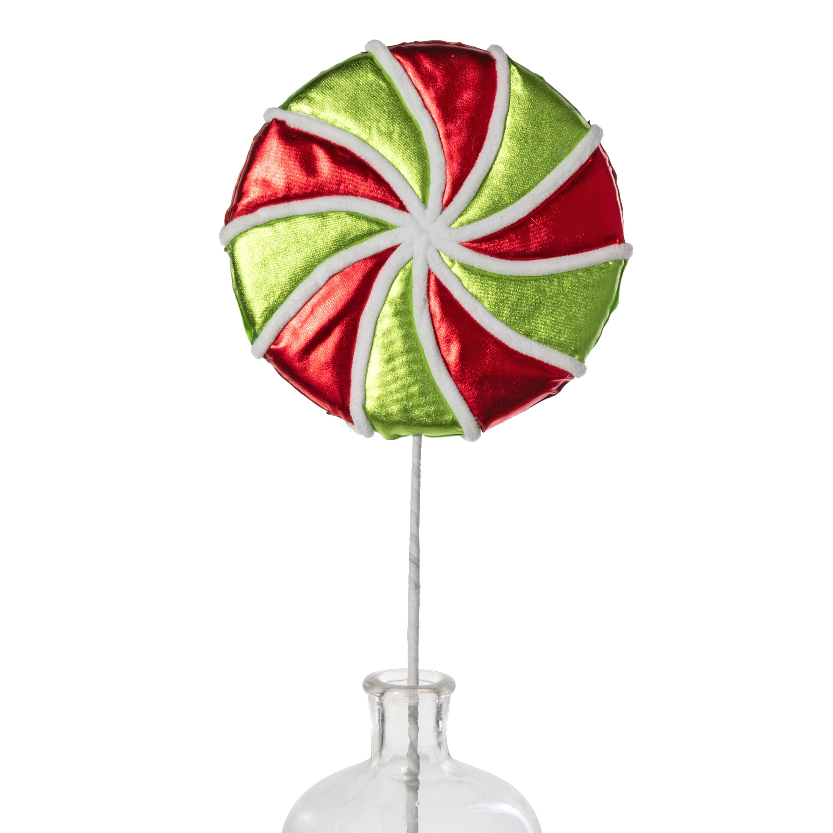 8" x 26" Metallic Lollipop Spray: Red & Lime Green