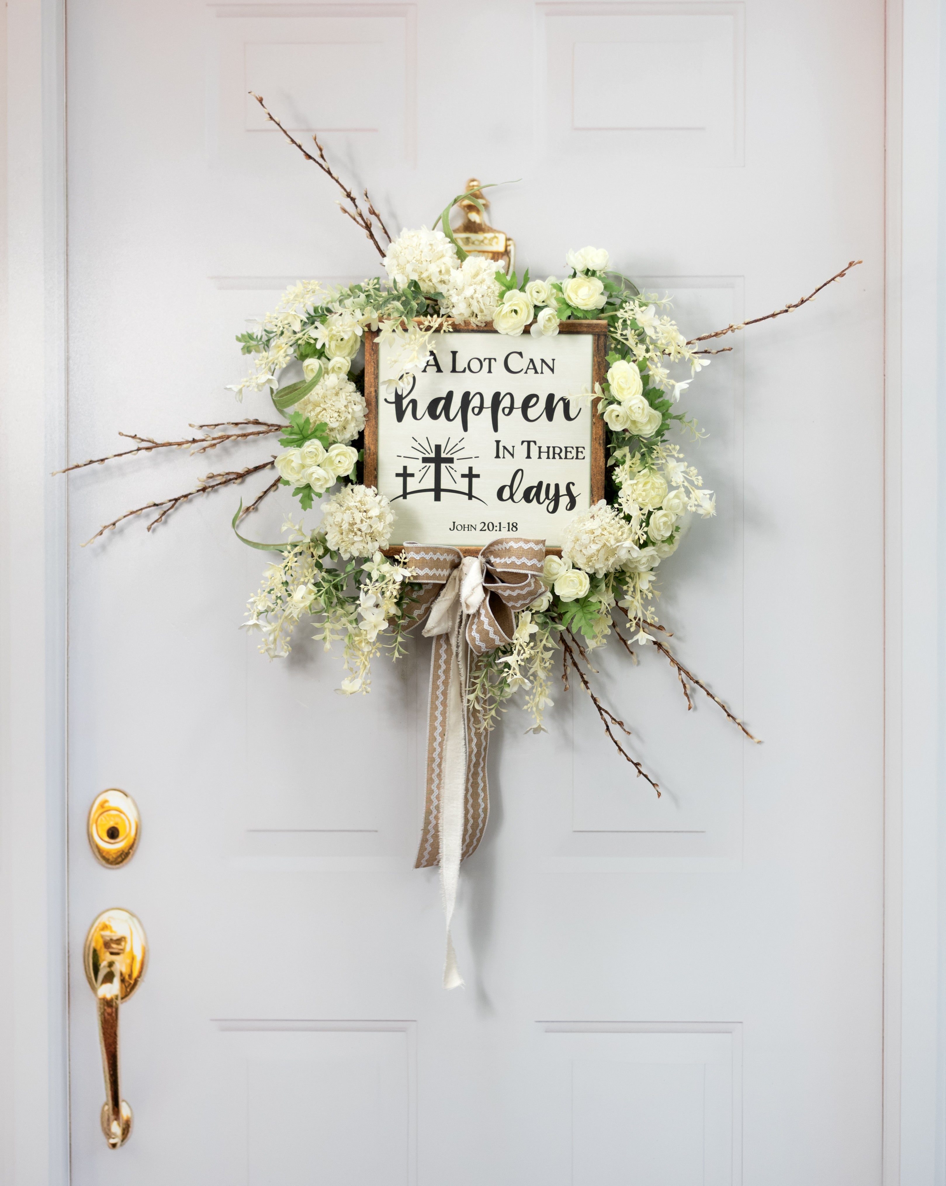 10" Square Wooden Sign: A Lot Can Happen in Three Days