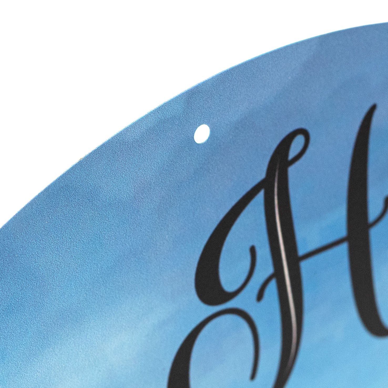 12" Round Metal Sign: He is Risen Crosses