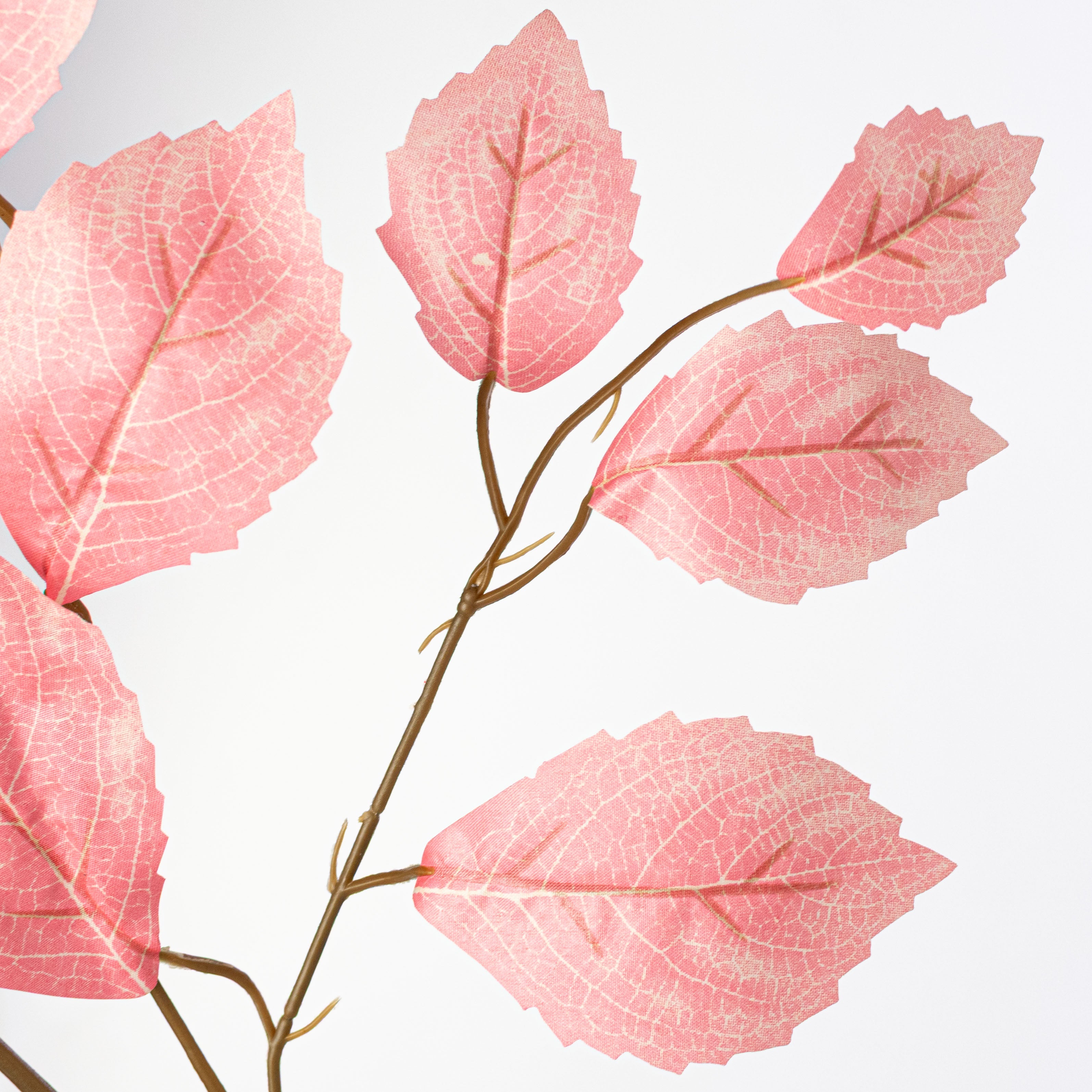 28" Rose Leaf Sprays: Pink (12)