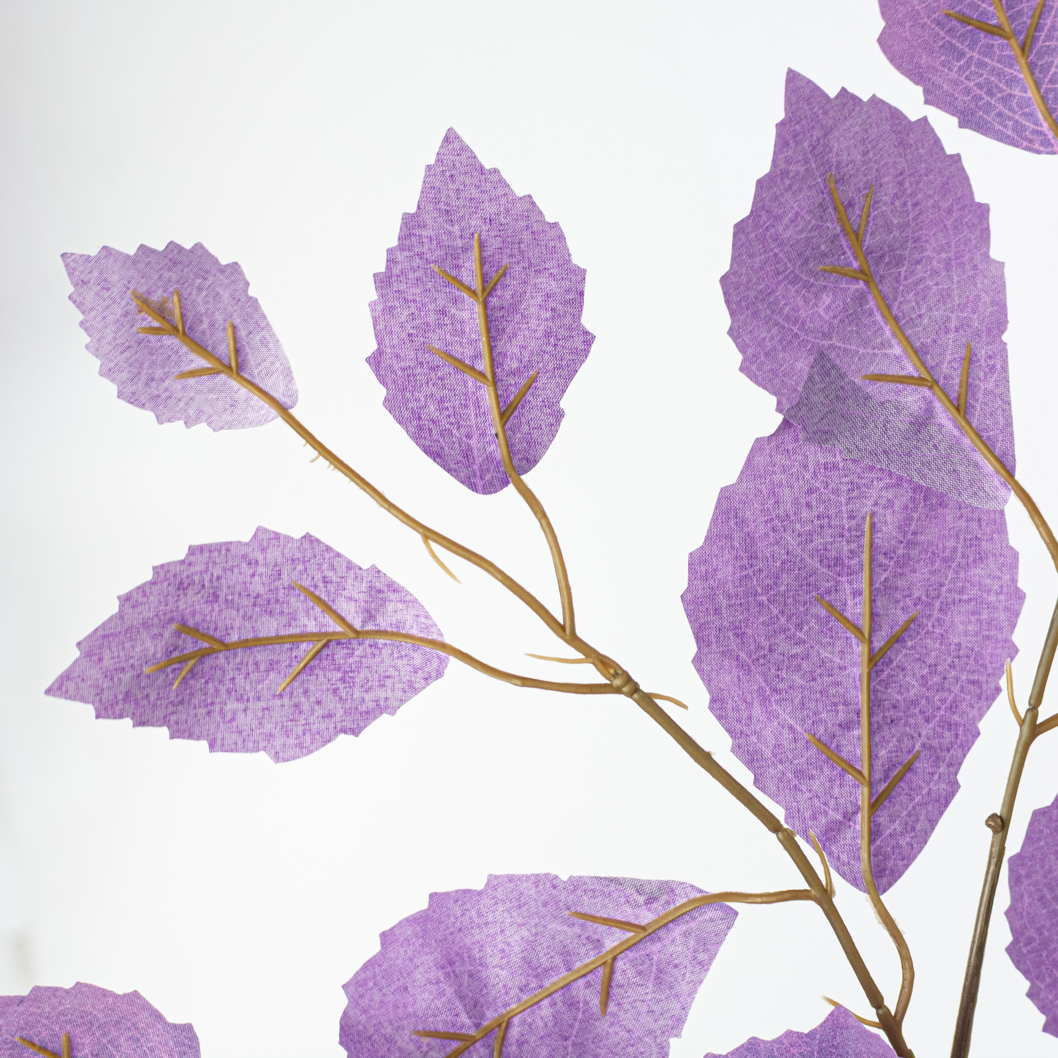 28" Rose Leaf Sprays: Purple (12)
