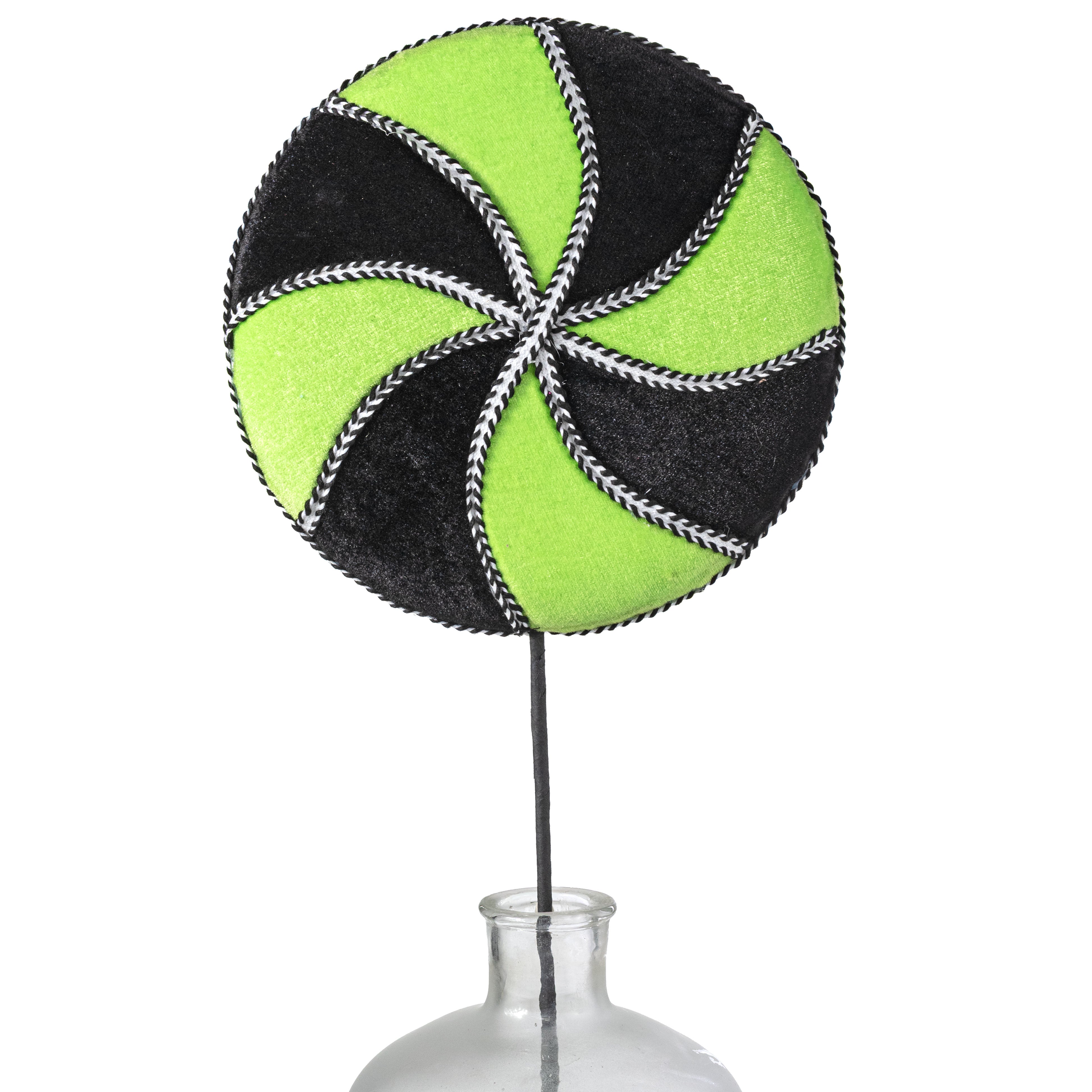 10" x 29" Velvet Lollipop Spray: Green & Black