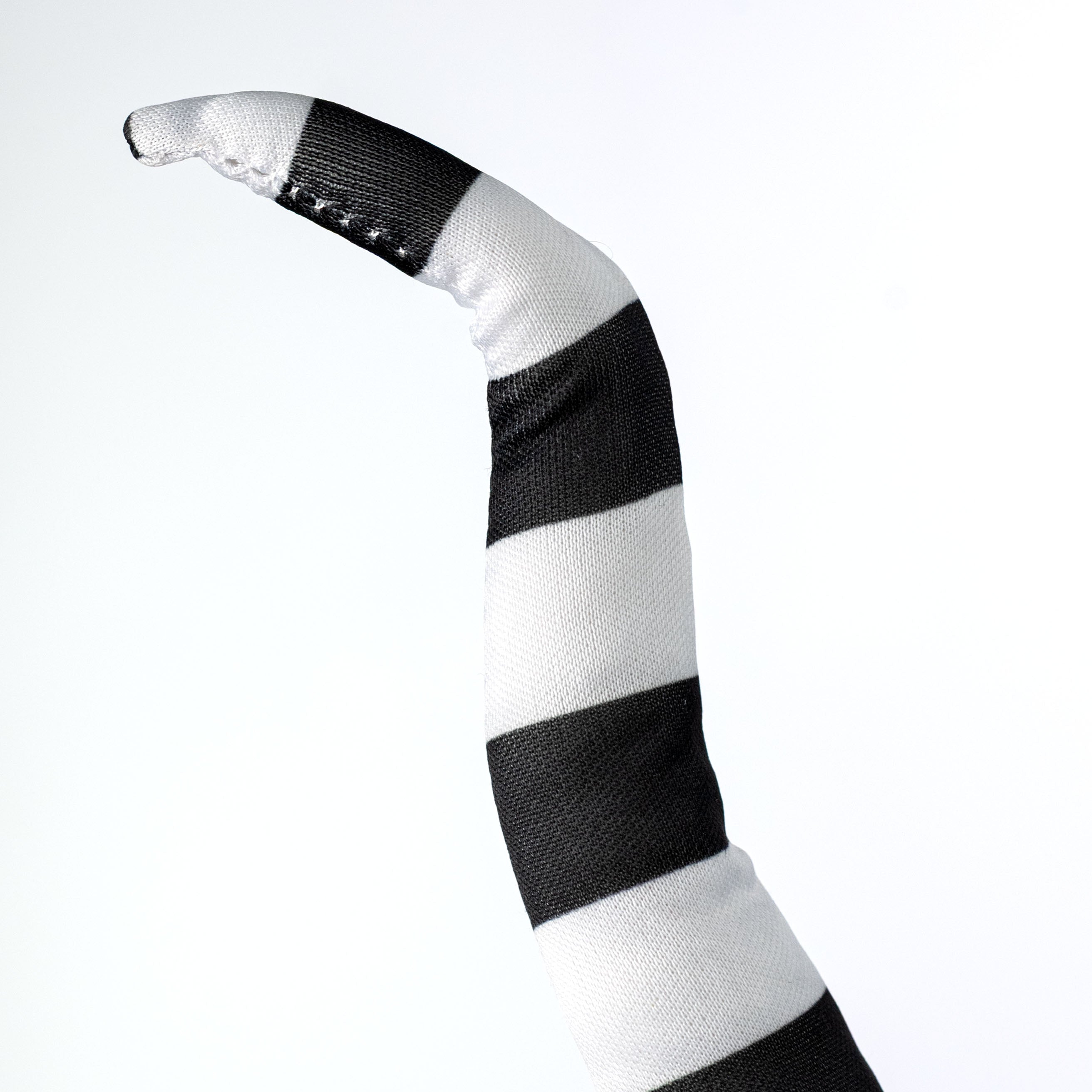 34" Stripe Fabric Horn Spray: Black & White