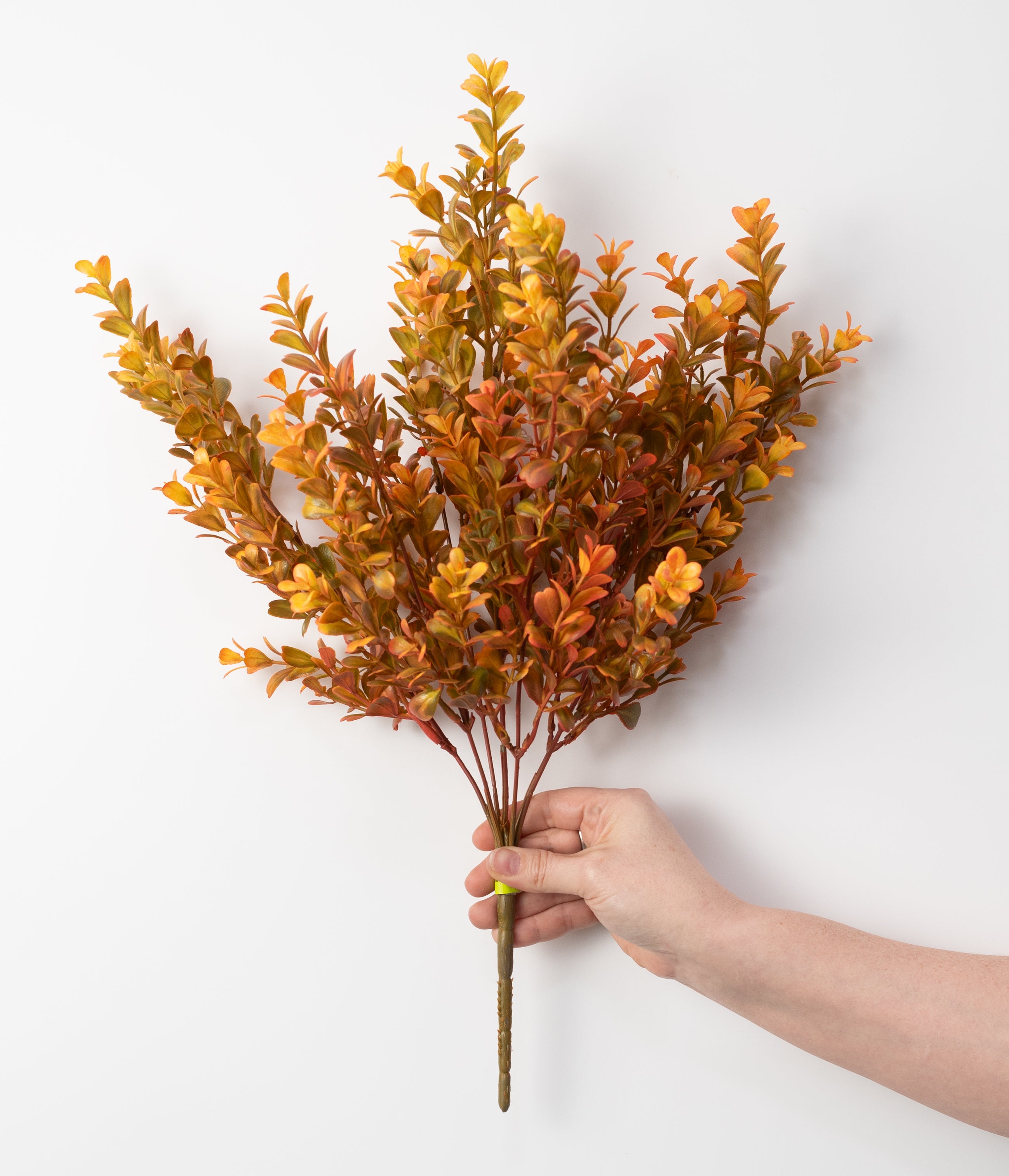20" Plastic Boxwood Bush: Fall Orange