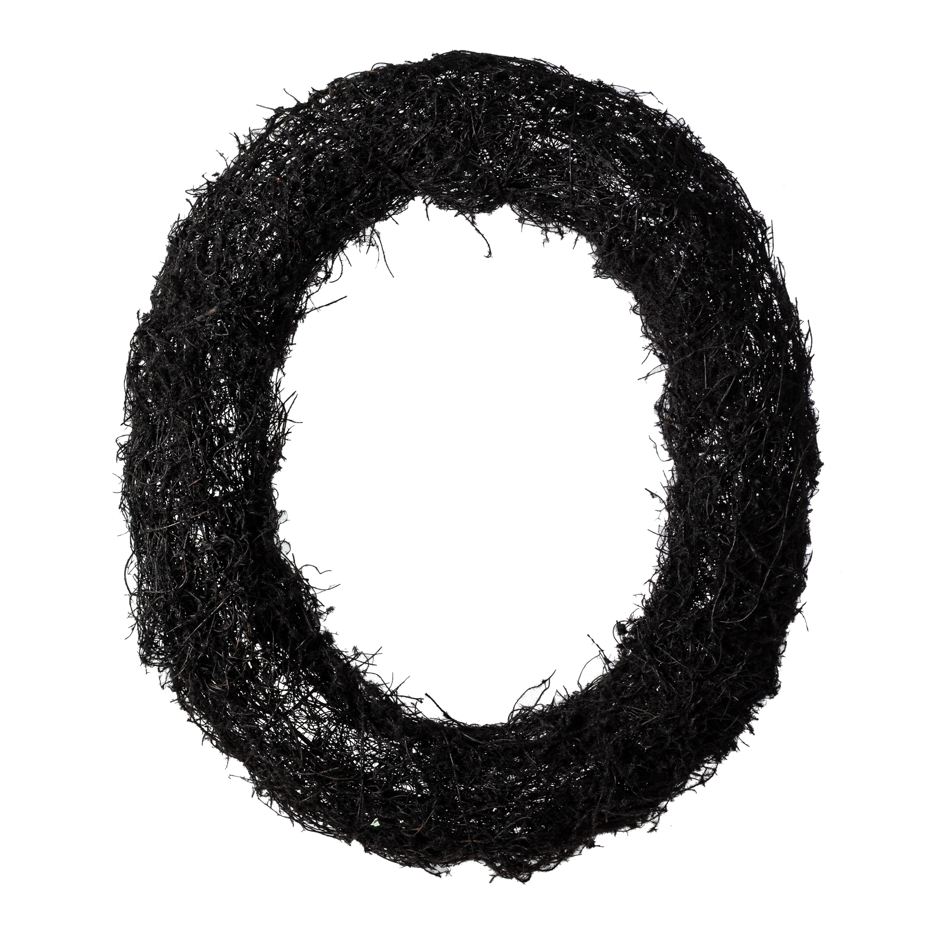 18" Black Moss Vine Wreath: Oval