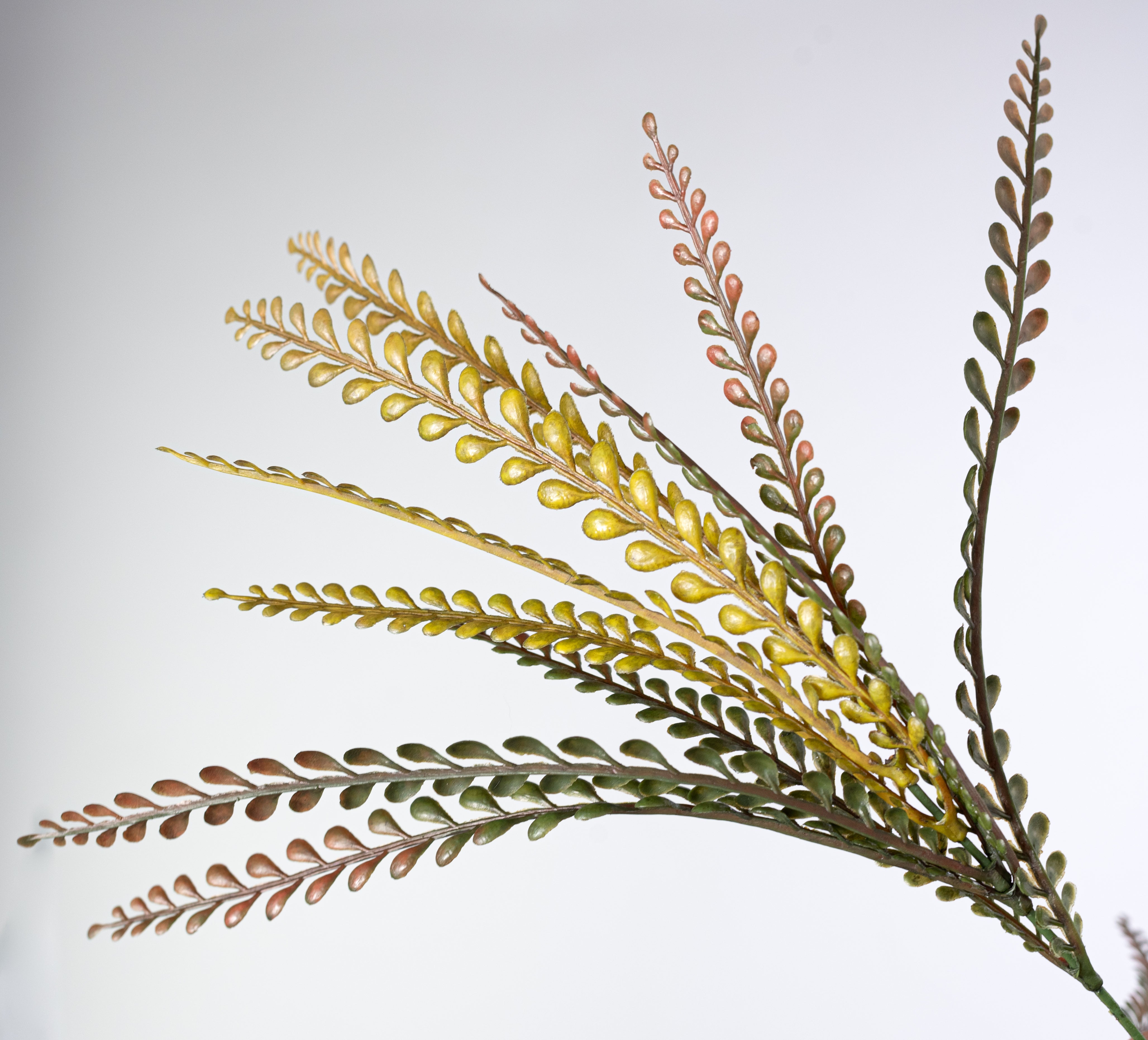 15" Plastic Button Fern Bush: Fall
