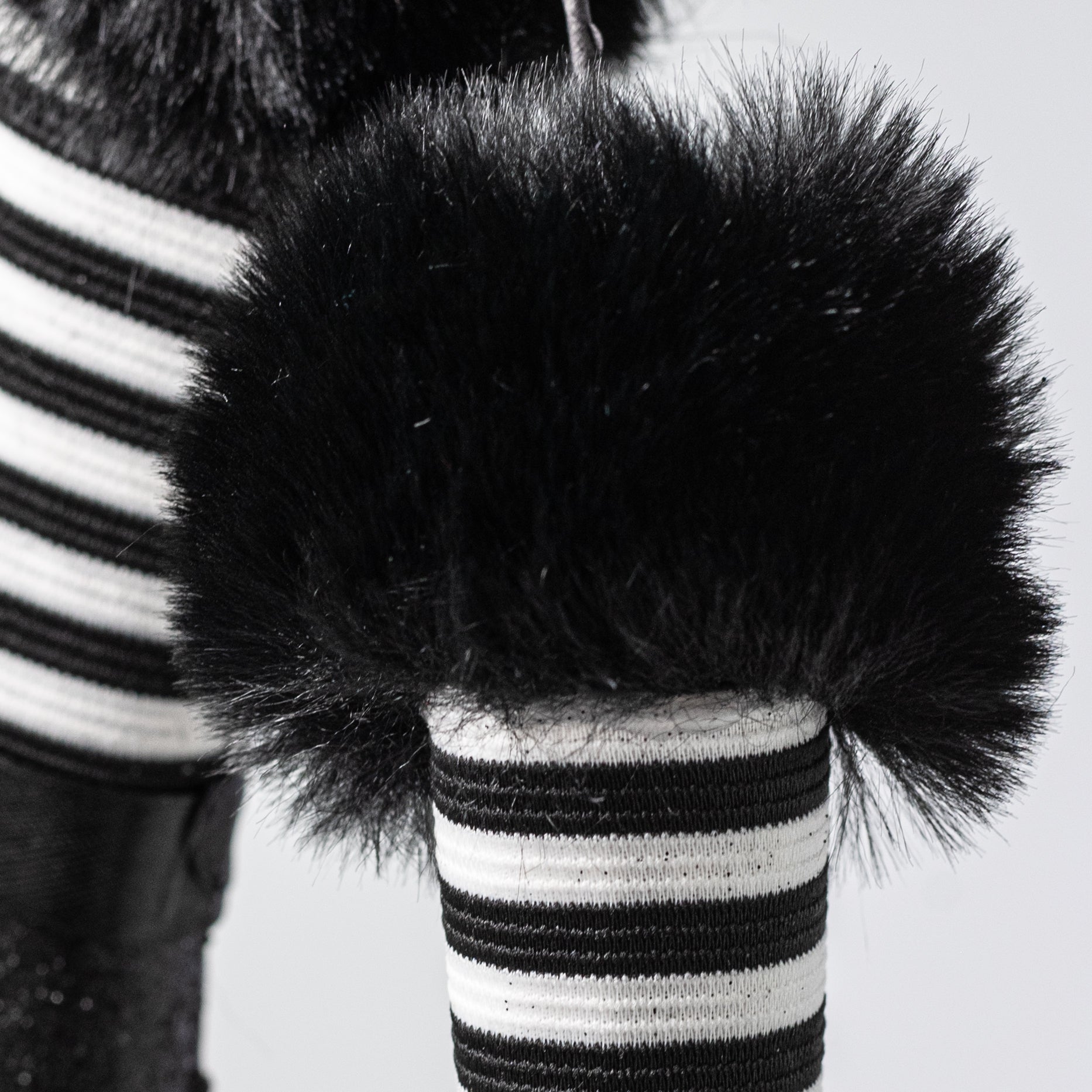 26" Witch Boots Spray: Black & White Stripes