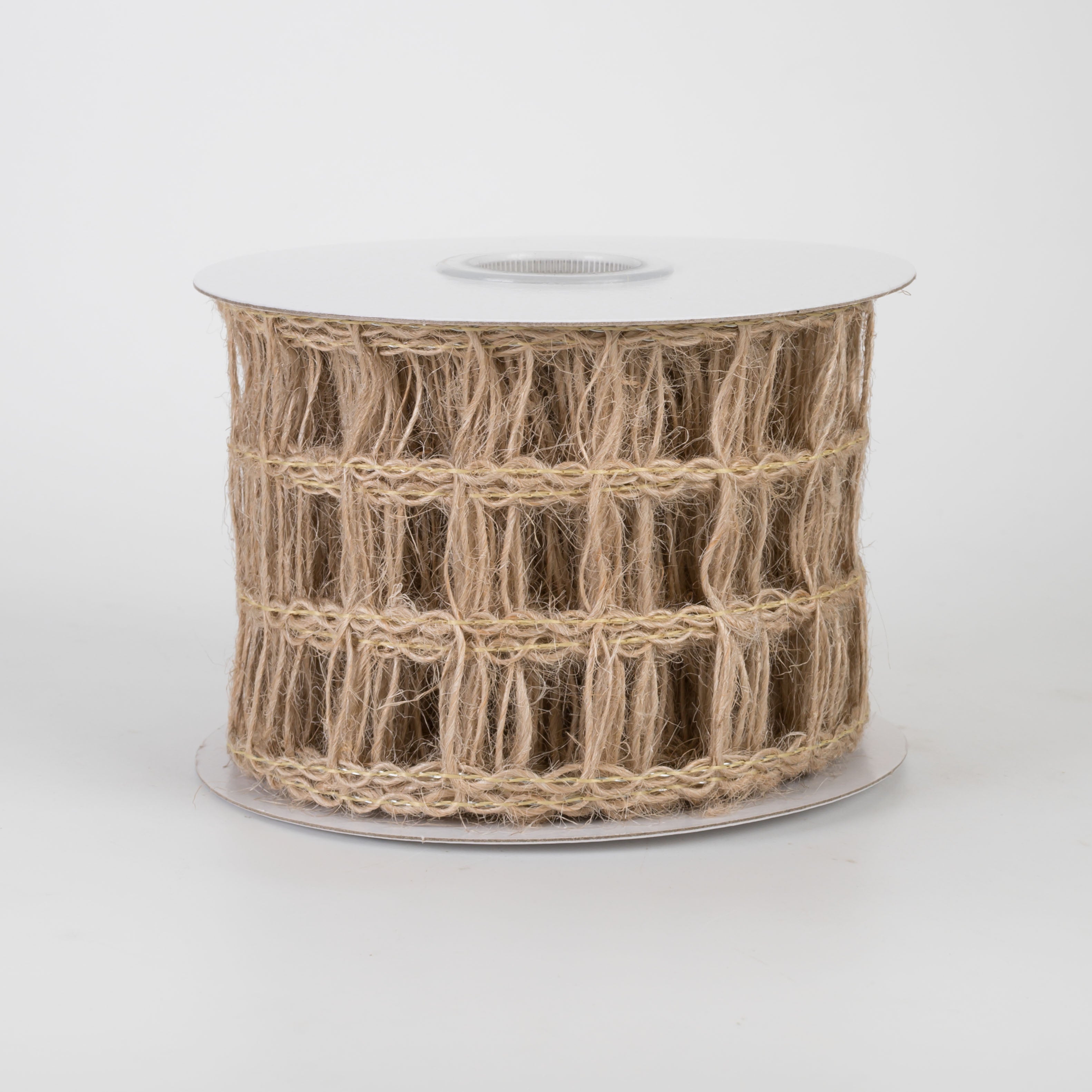 2.5" Open Weave Burlap Jute Ribbon: Natural (10 Yards)