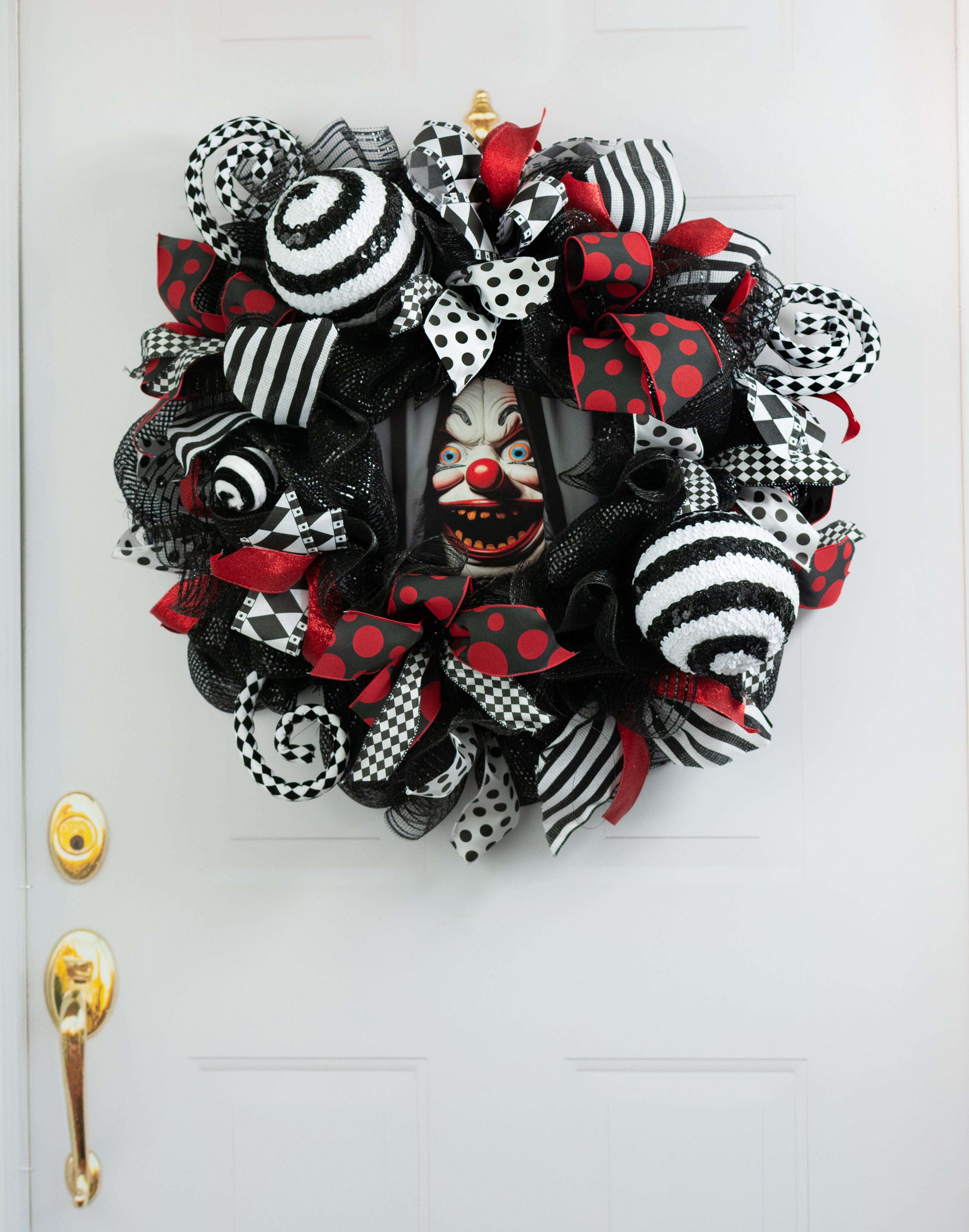 6" Sequin Stripe Ball Ornament: Black & White
