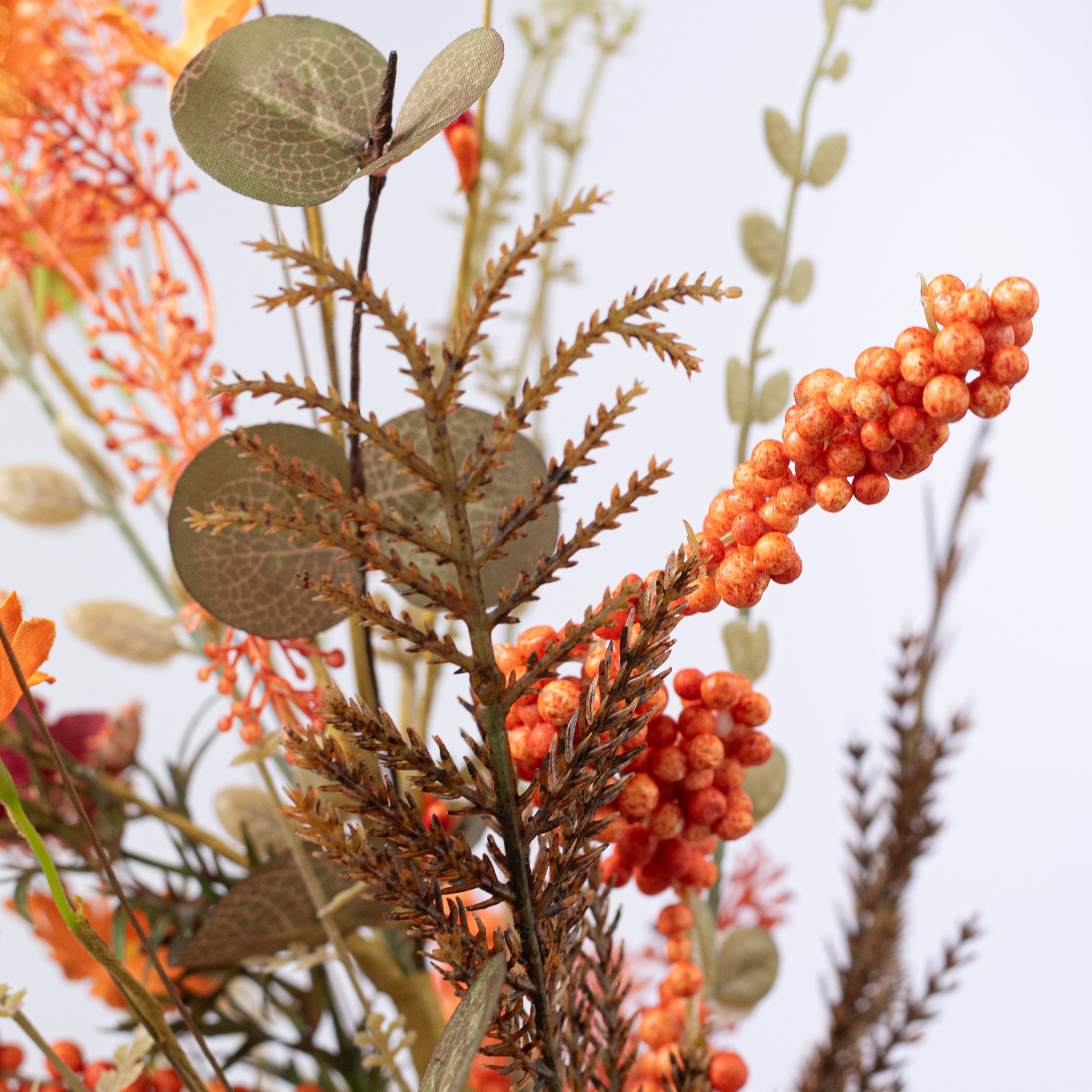 24" Fabric Flower Mixed Fall Filler Spray: Orange