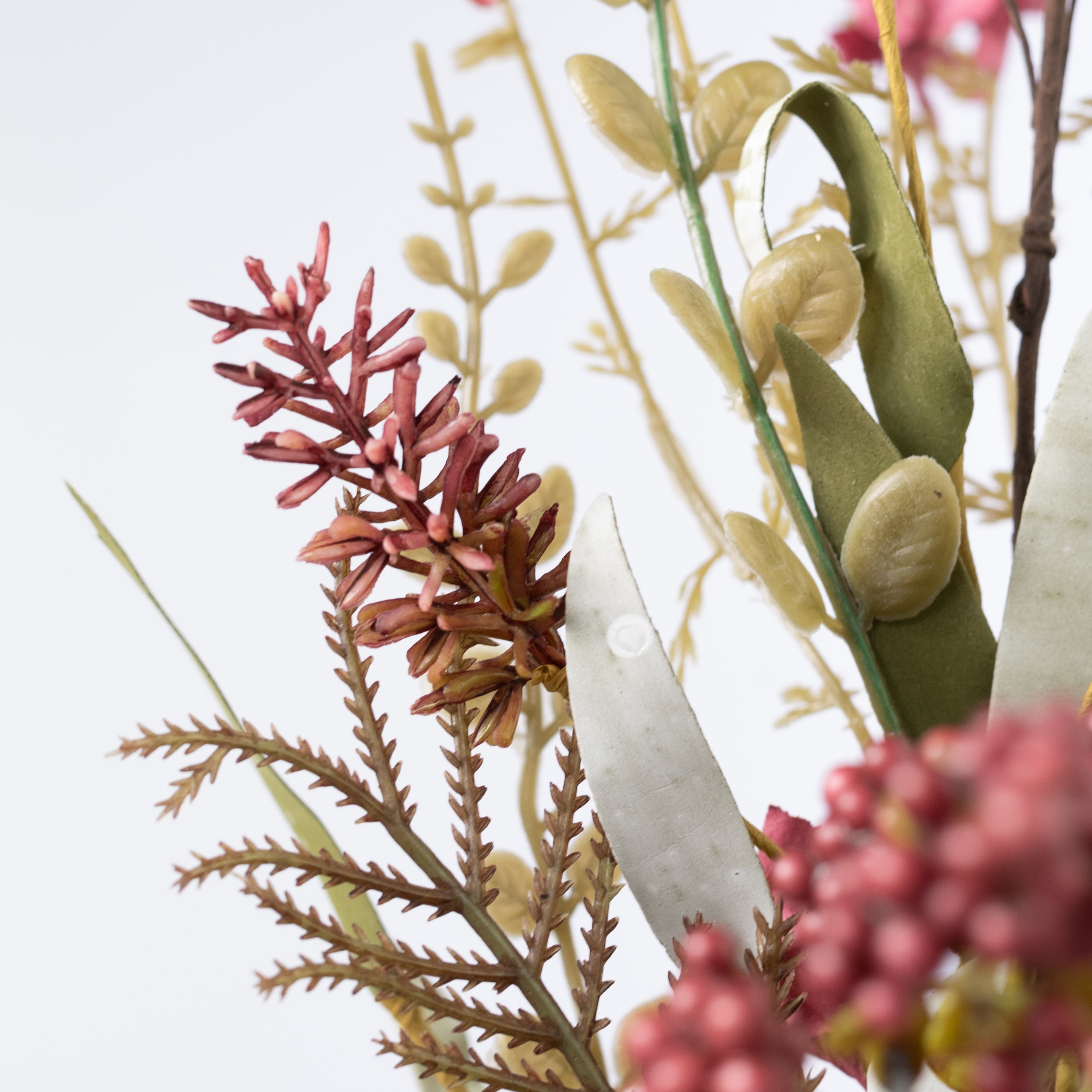 24" Fern, Lavender & Berries Filler Spray: Burgundy