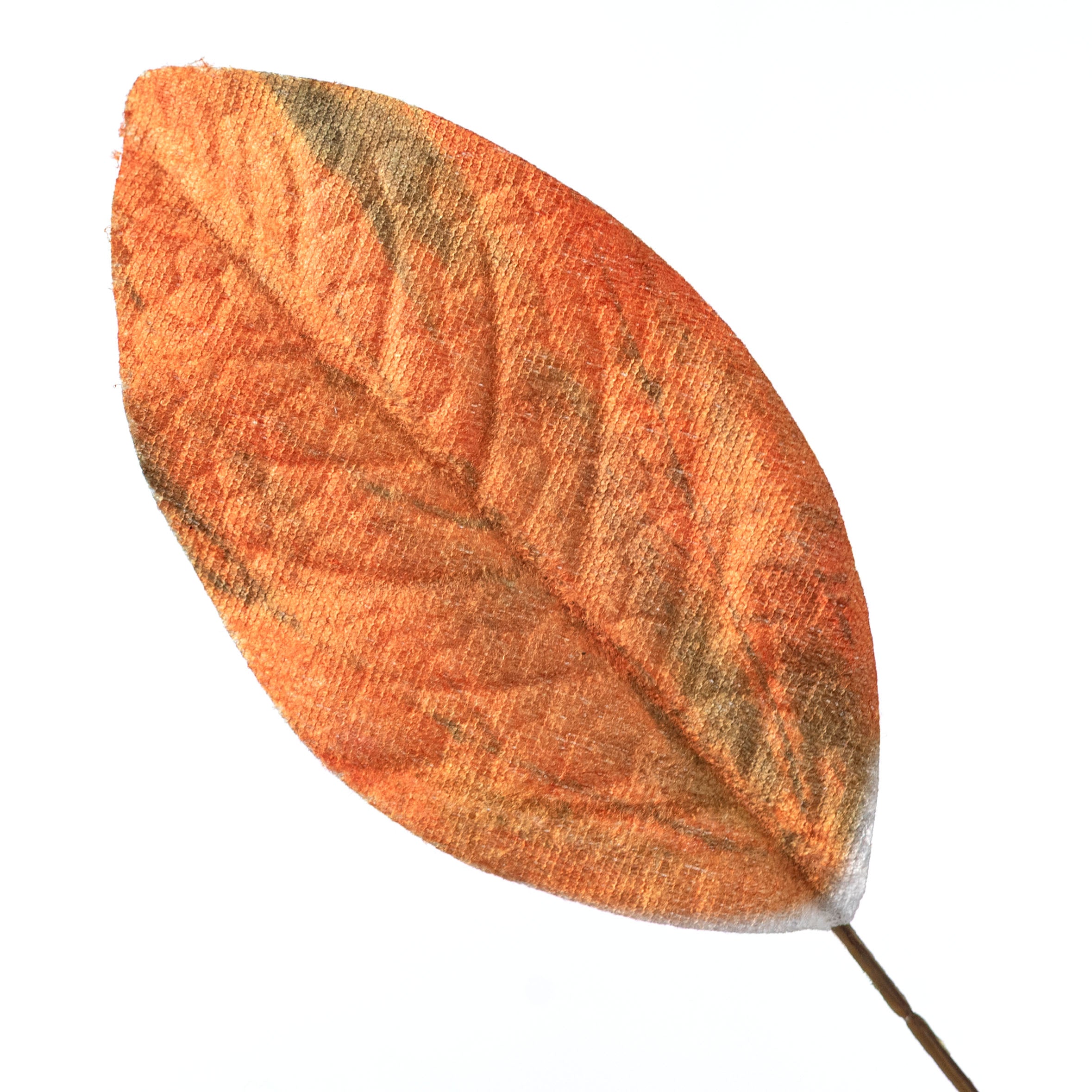 32" Magnolia Leaves Spray: Orange