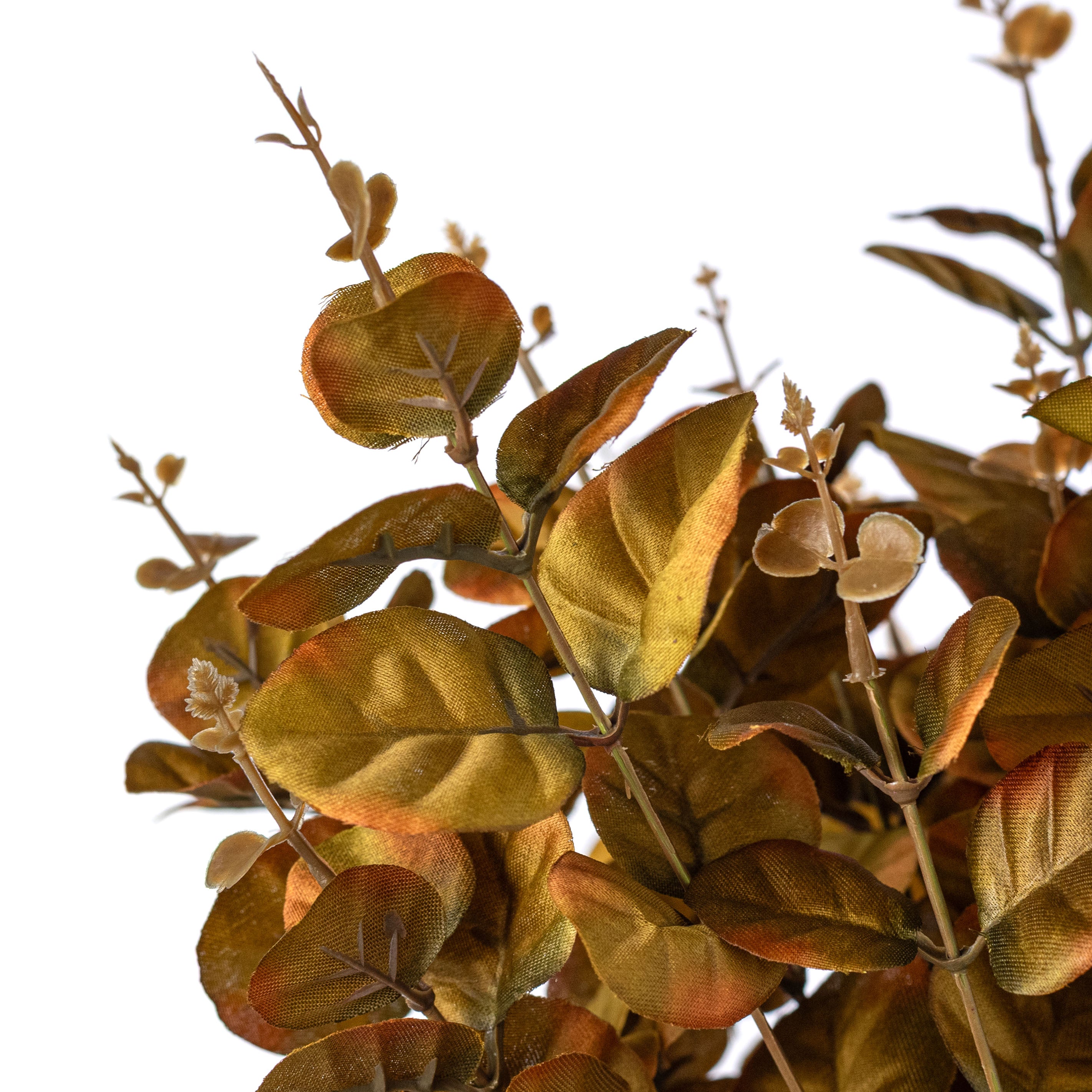 20" Faux Eucalyptus Leaves Bush: Fall Green