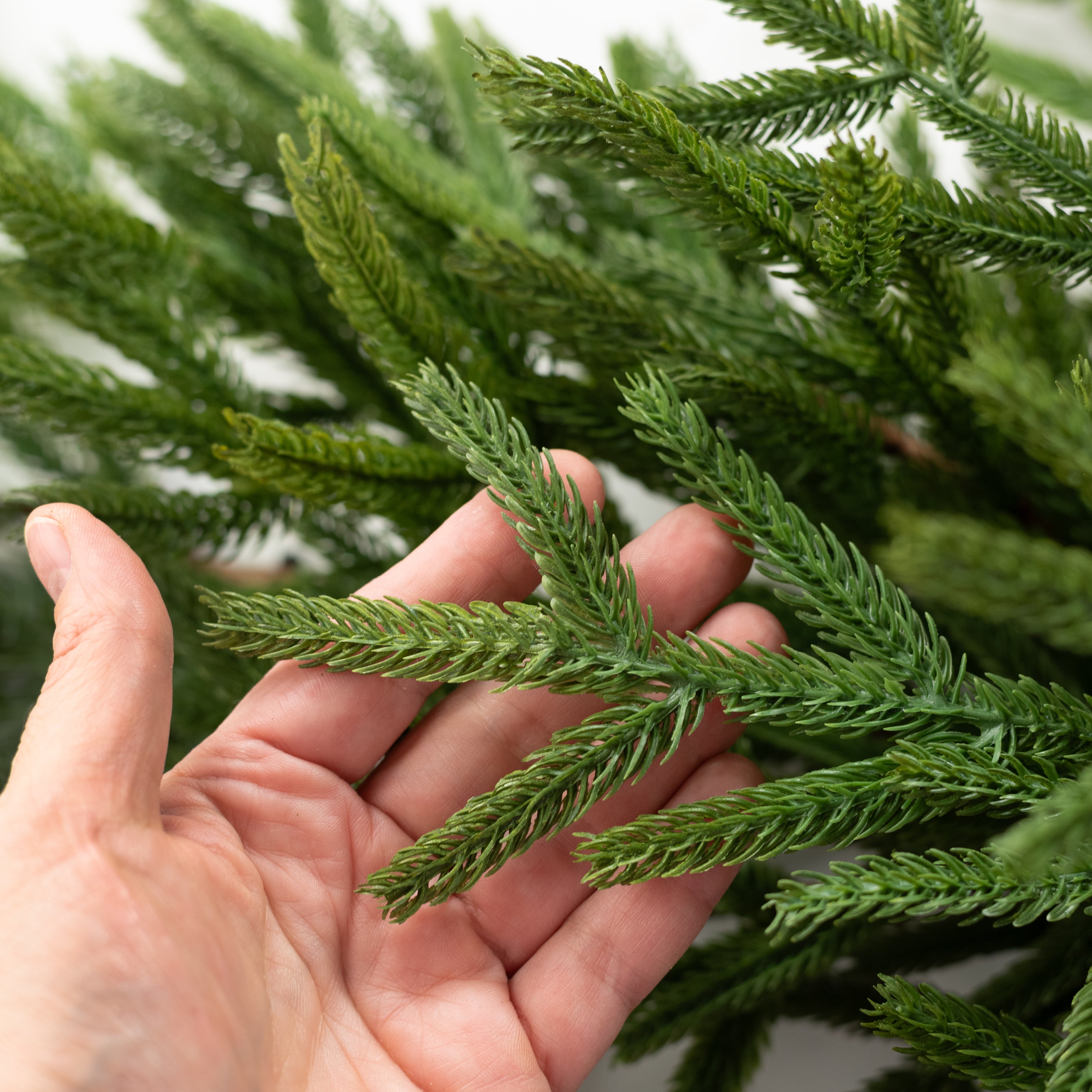 44" Real Touch Norfolk Island Pine Mantle Swag