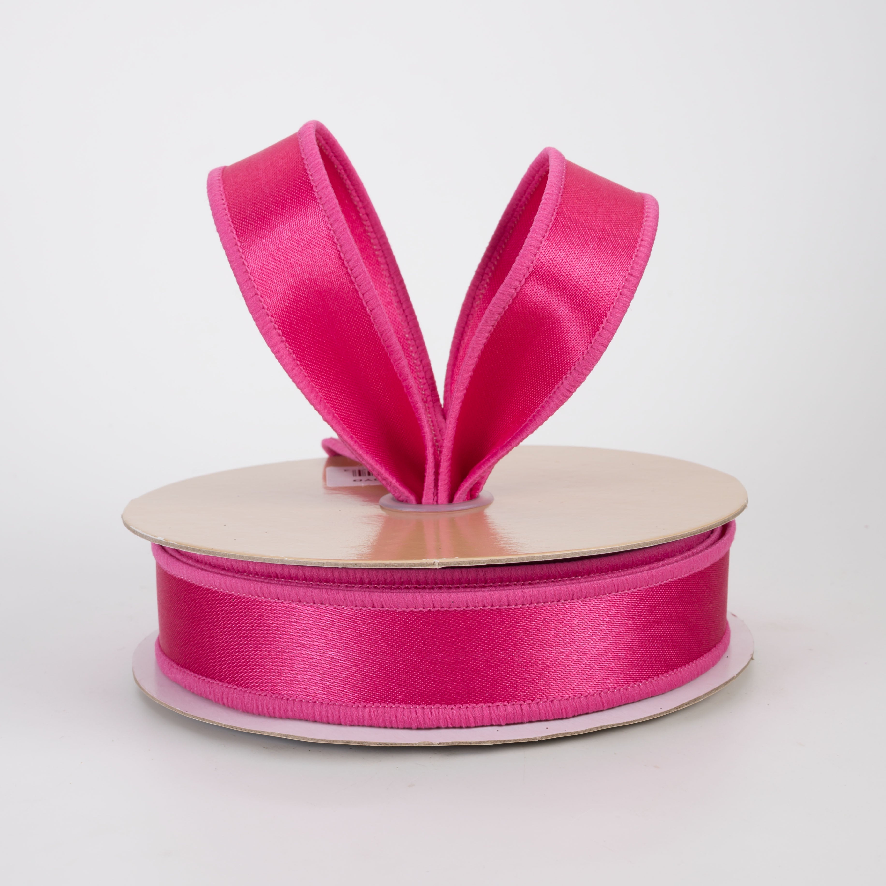 7/8" Double Sided Fused Satin Ribbon: Hot Pink (10 Yards)