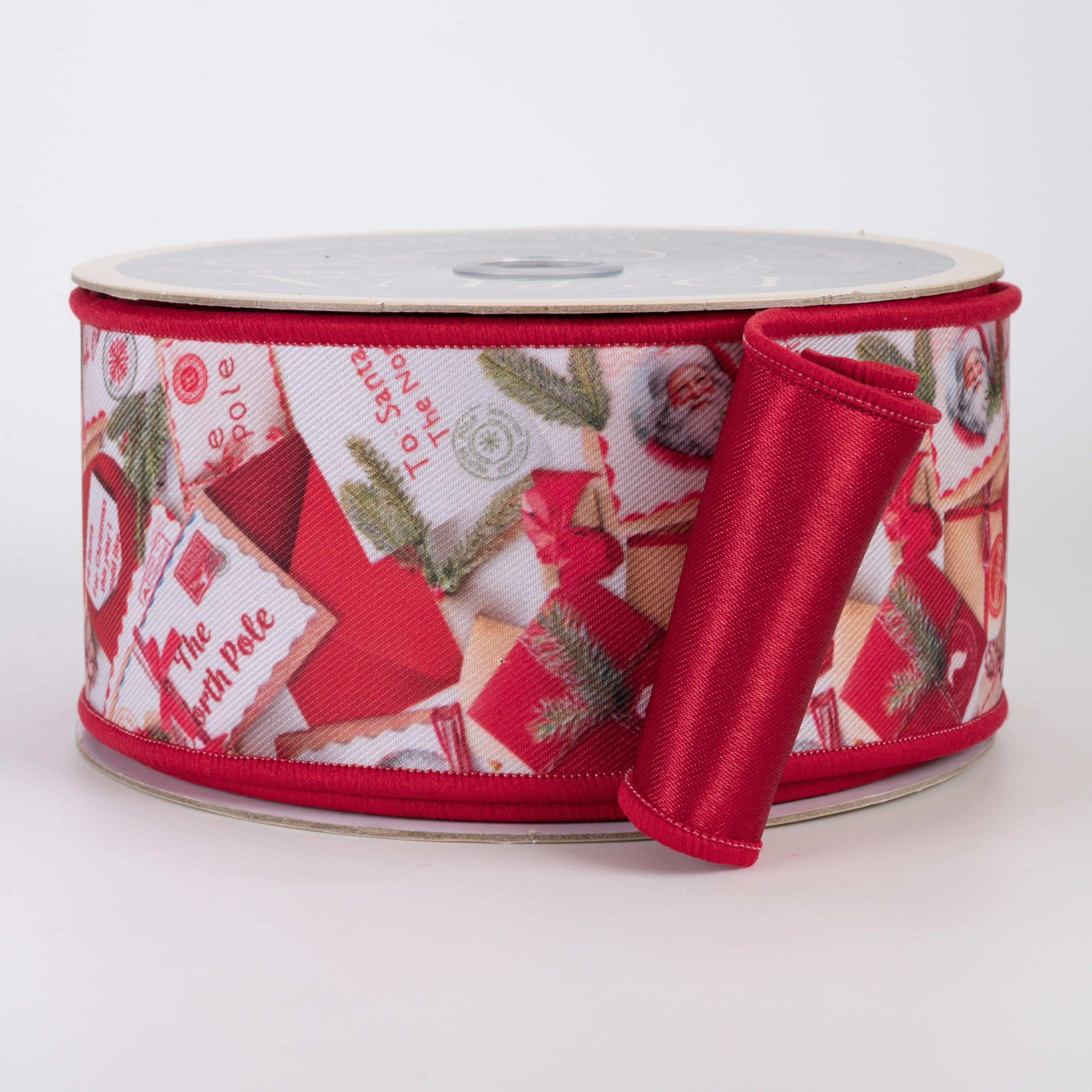 2.5" Double Sided Fused Letters to Santa Ribbon (10 Yards)