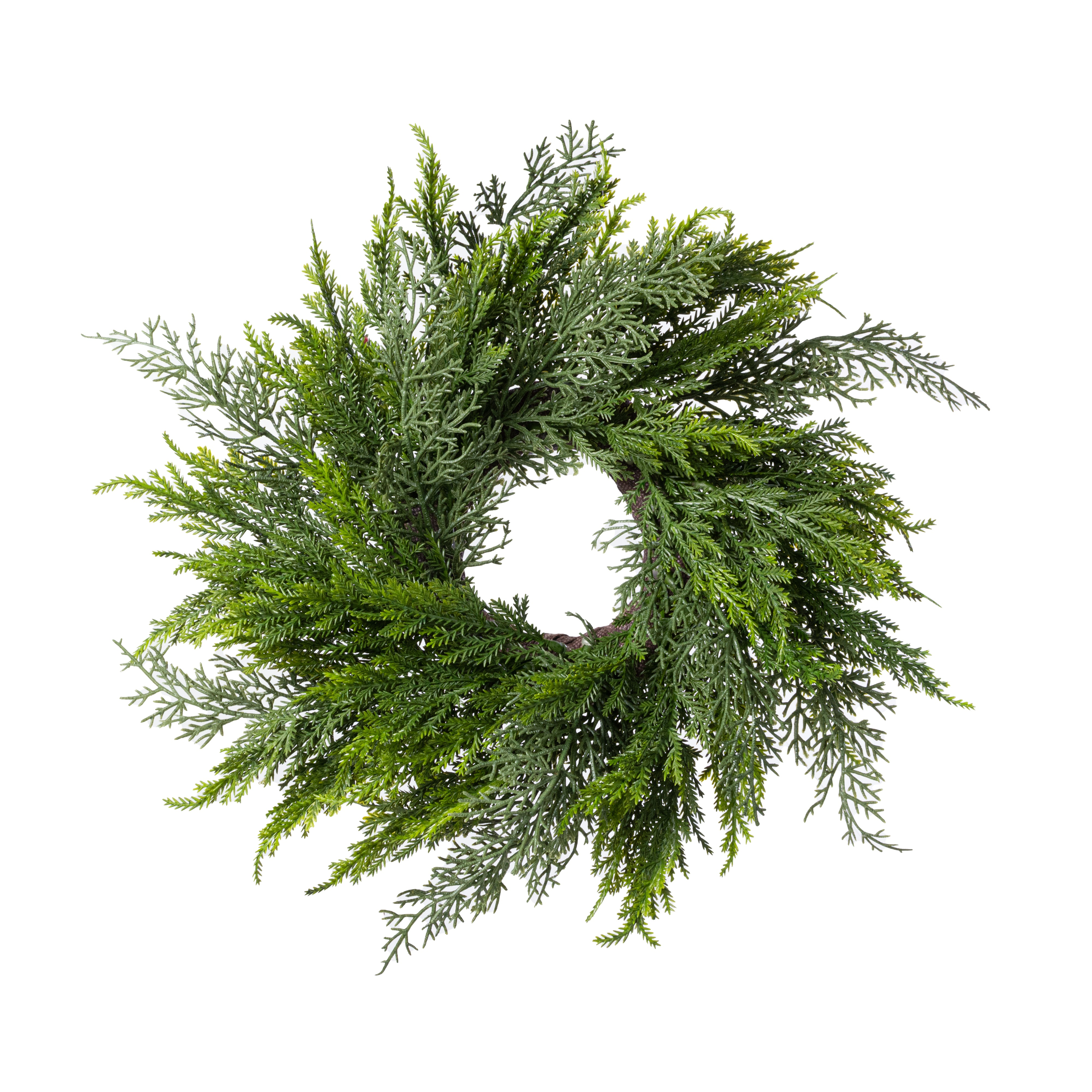 14" Faux Cypress Mix Cabinet Wreath