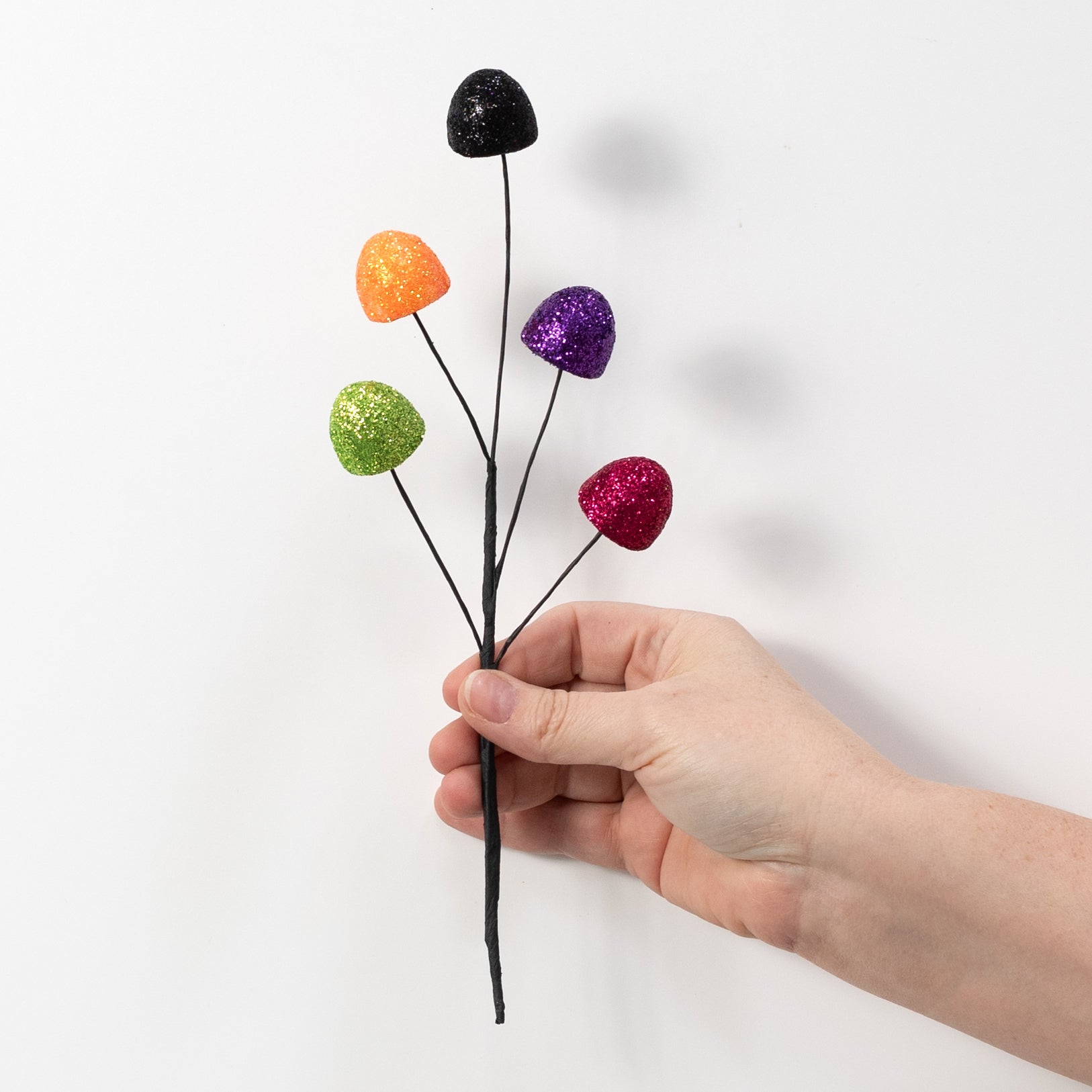 11" Glittered Foam Gumdrops Pick: Pink Halloween Mix