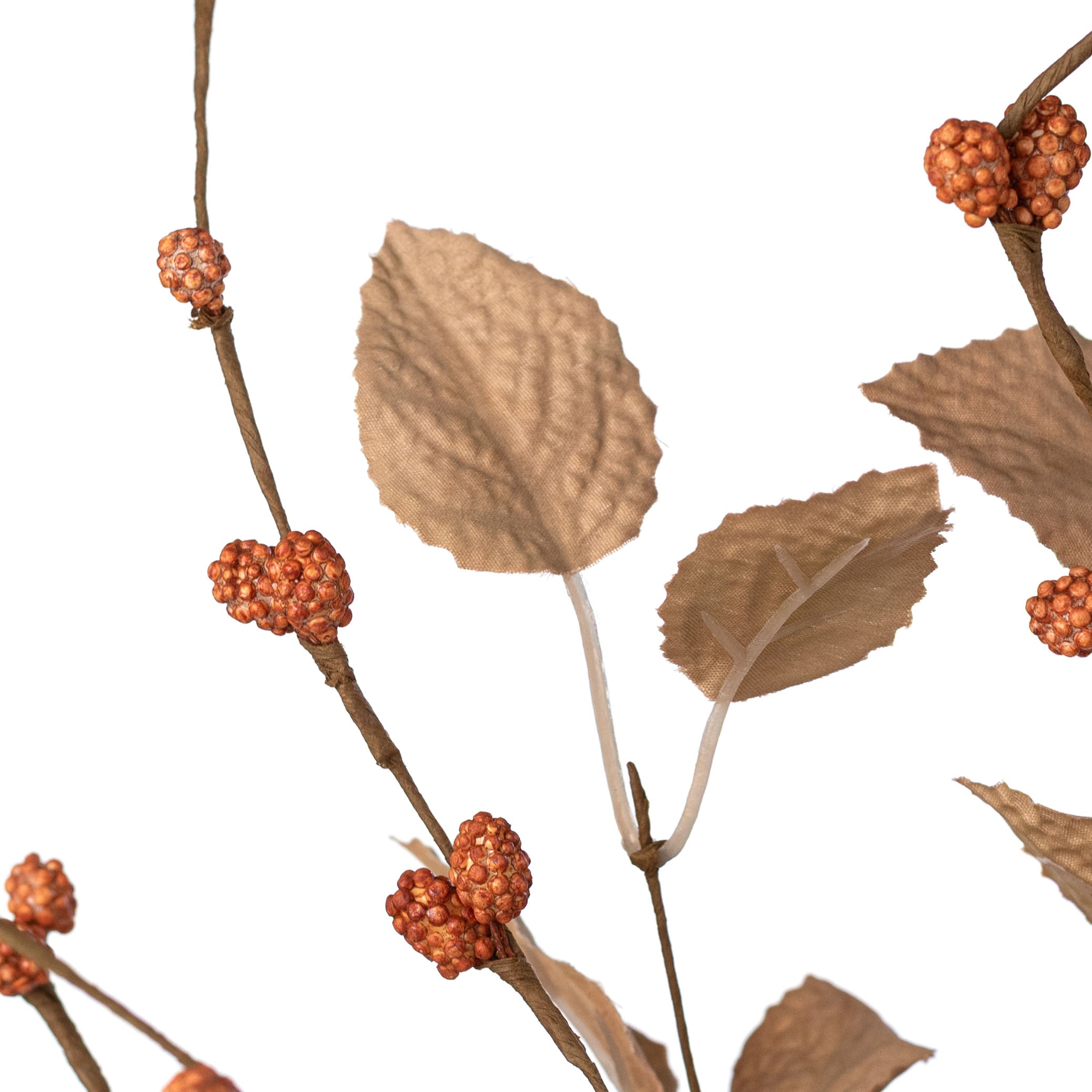 20" Fall Birch Leaves & Berries Spray