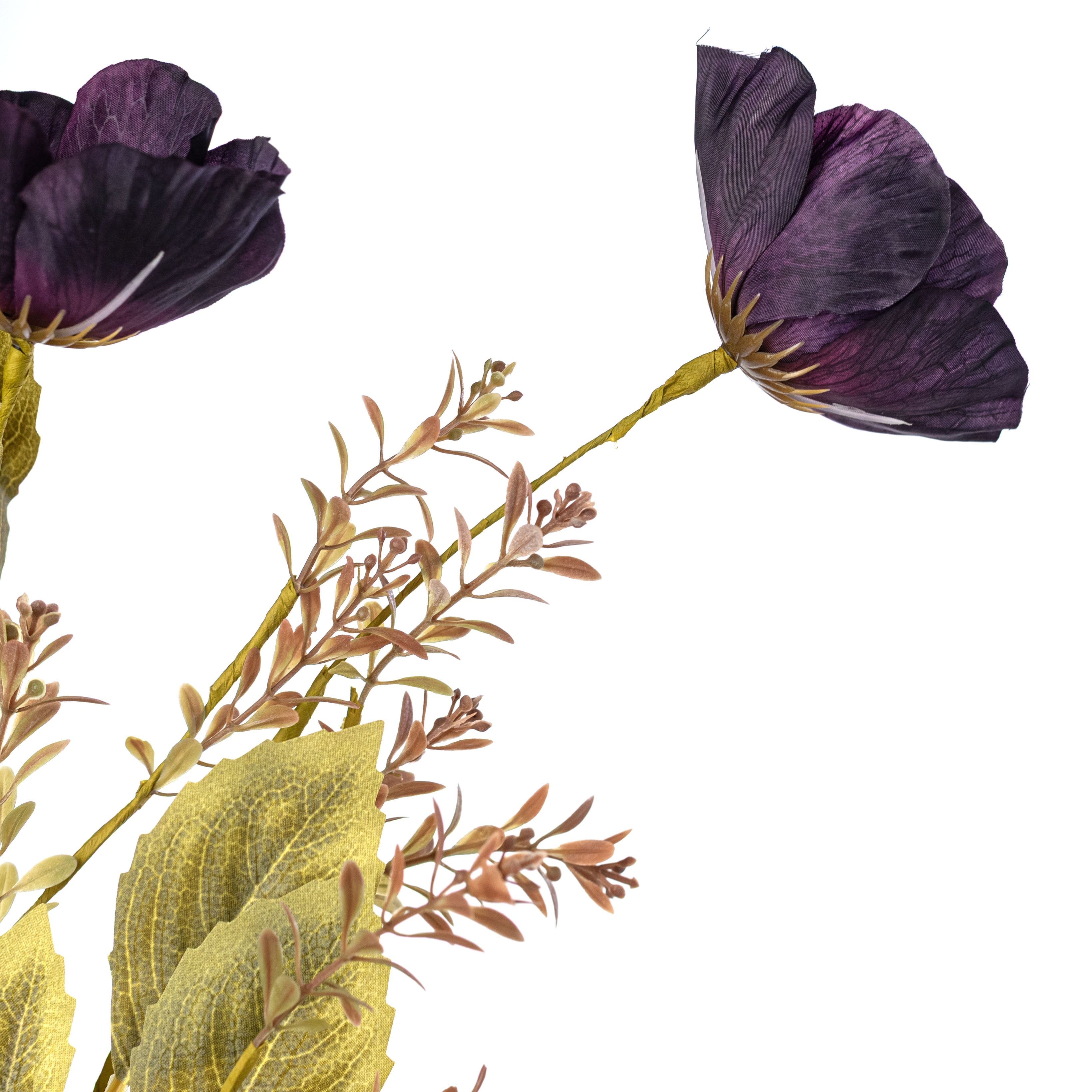 20" Mixed Fall Poppy Bush: Purple