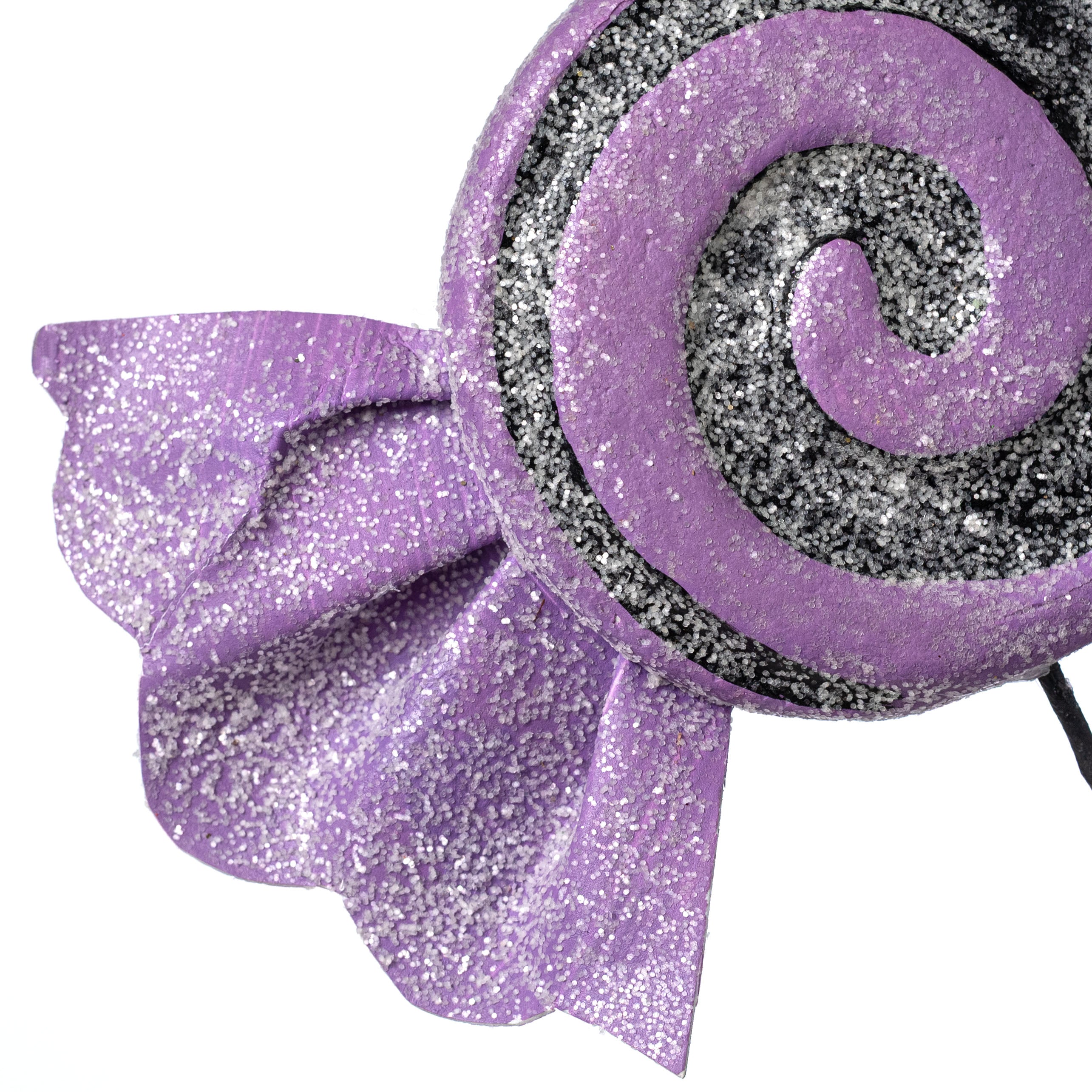 28" Swirl Candy Spray: Purple & Black