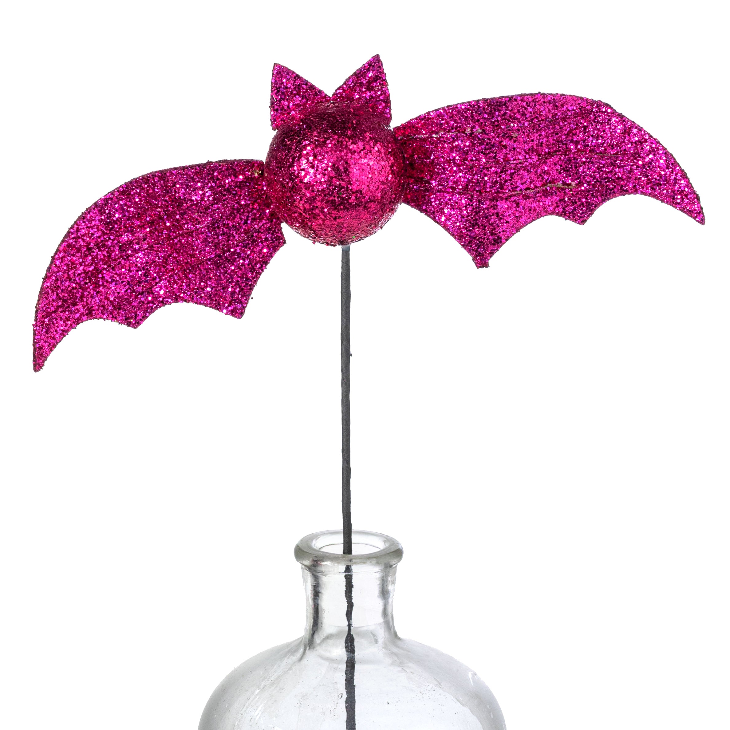21" Glitter Bat Spray: Fuchsia Pink