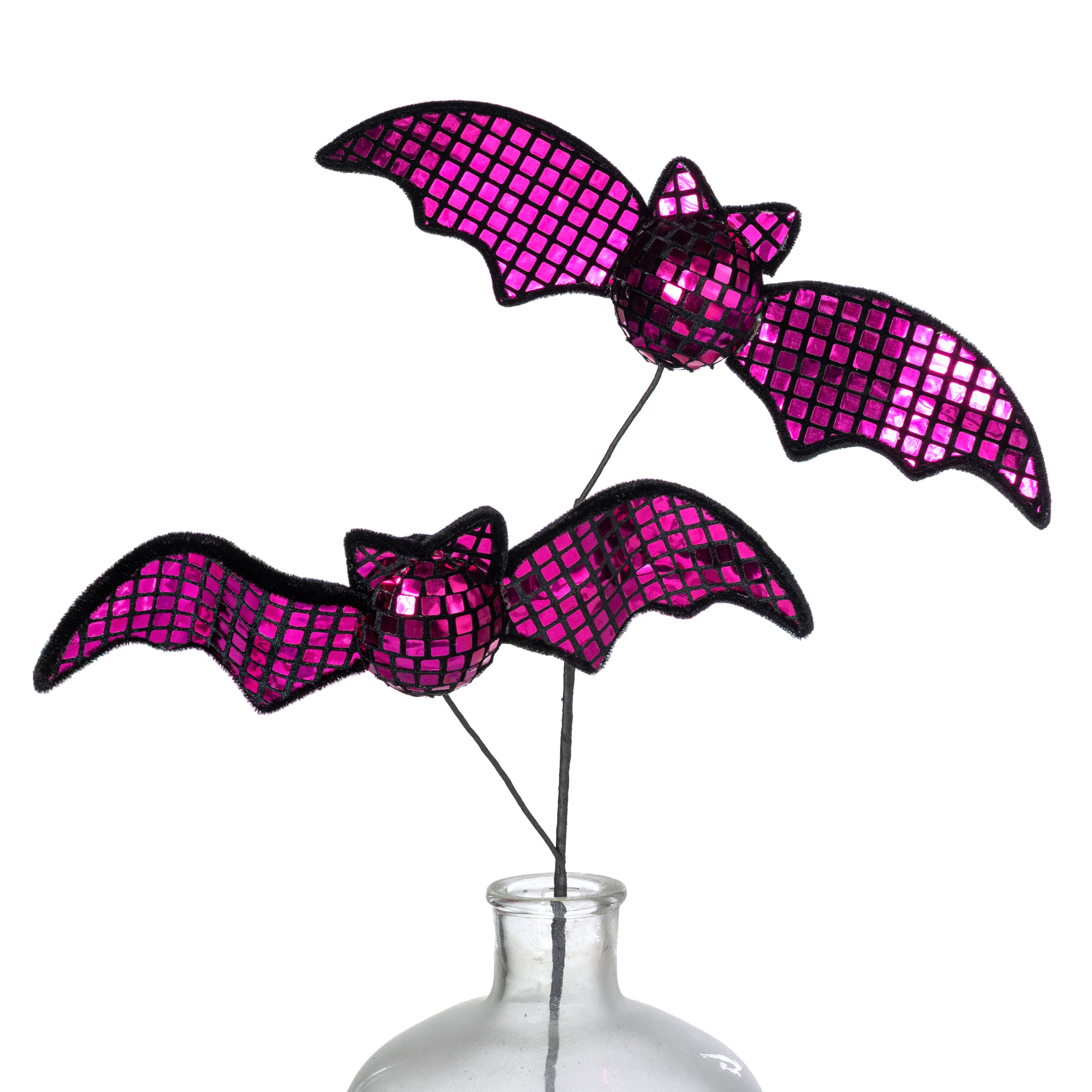 25" Mirror Disco Ball Bat Spray: Fuchsia Pink