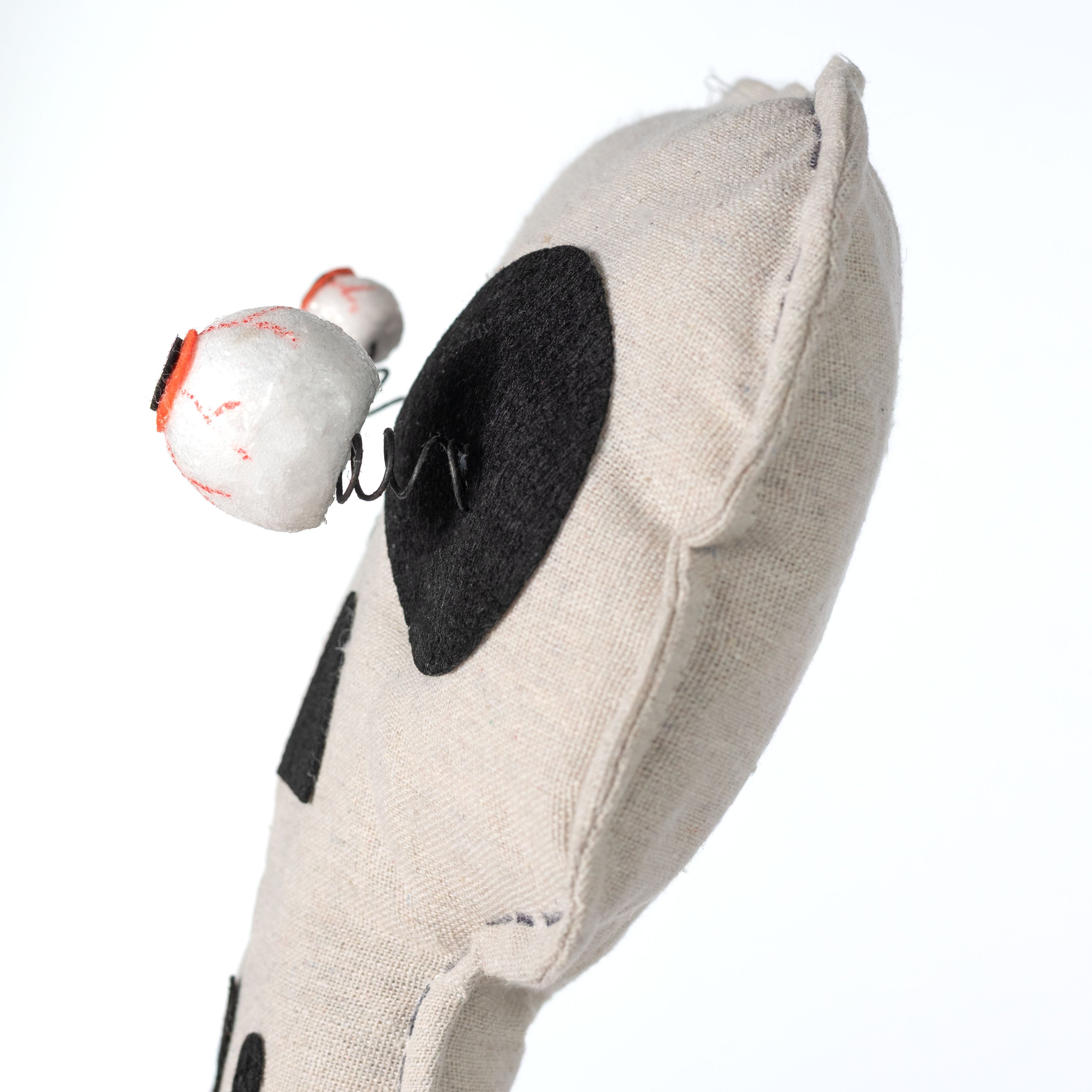 10" Canvas Googly Eye Skull Ornament