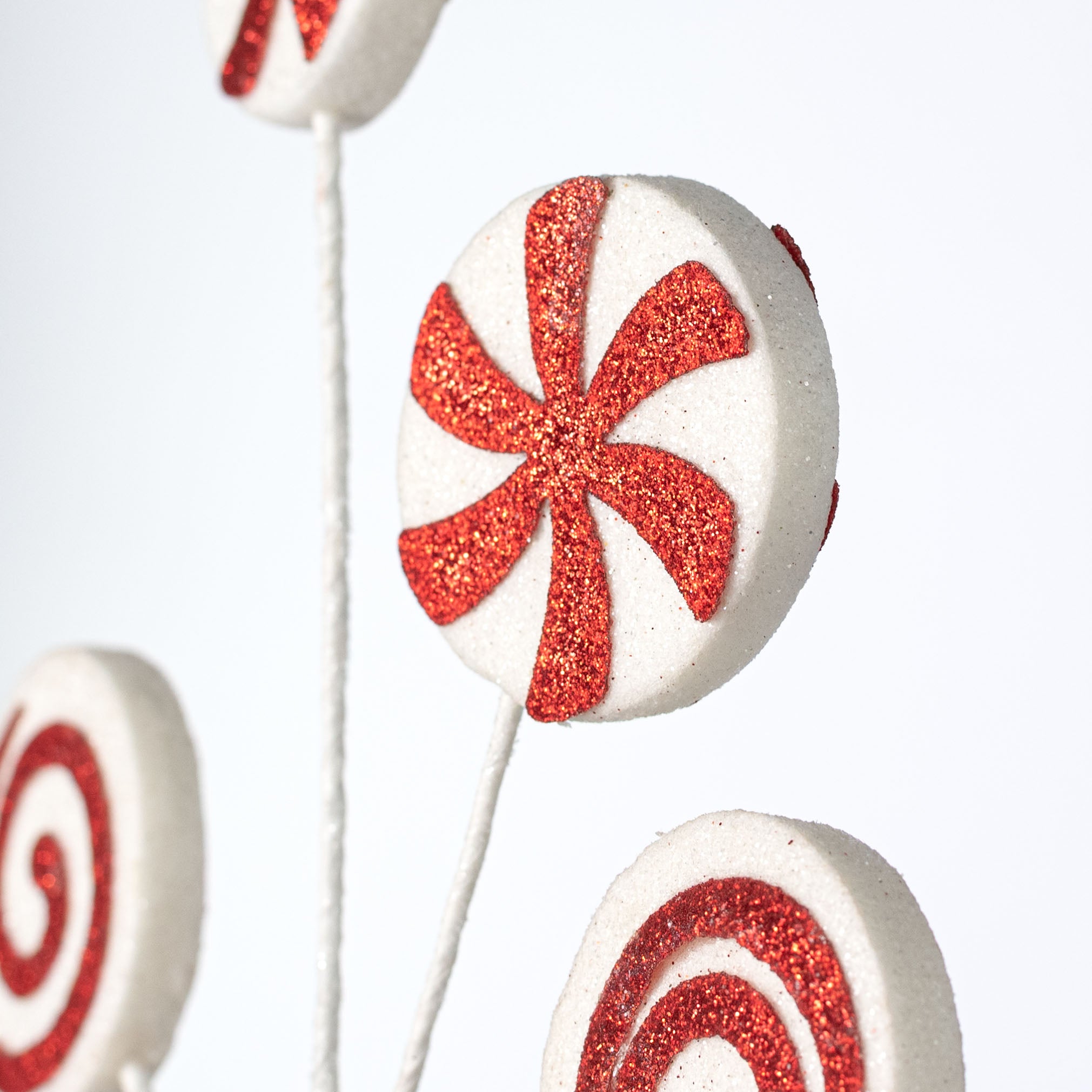 27" Peppermint Candy Swirls Spray
