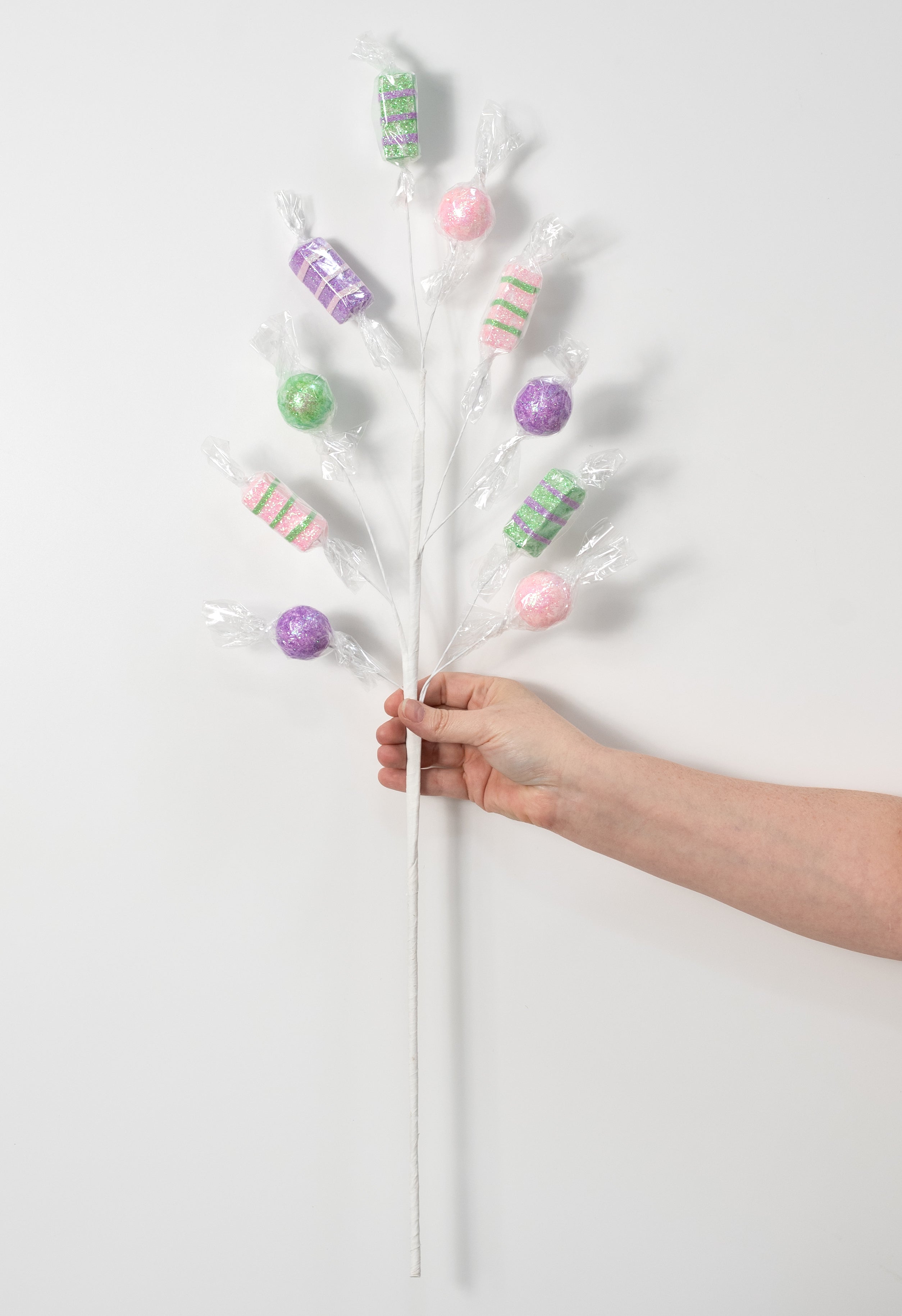 29" Wrapped Candy Spray: Pink, Lavender & Mint