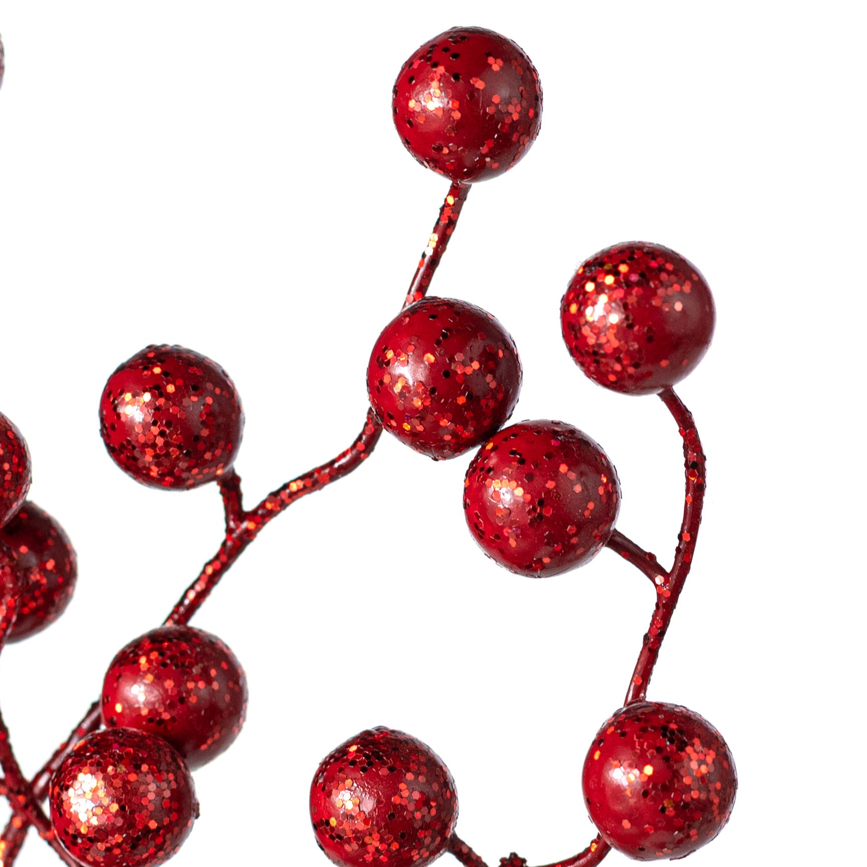 16" Glitter Berry Pick: Red
