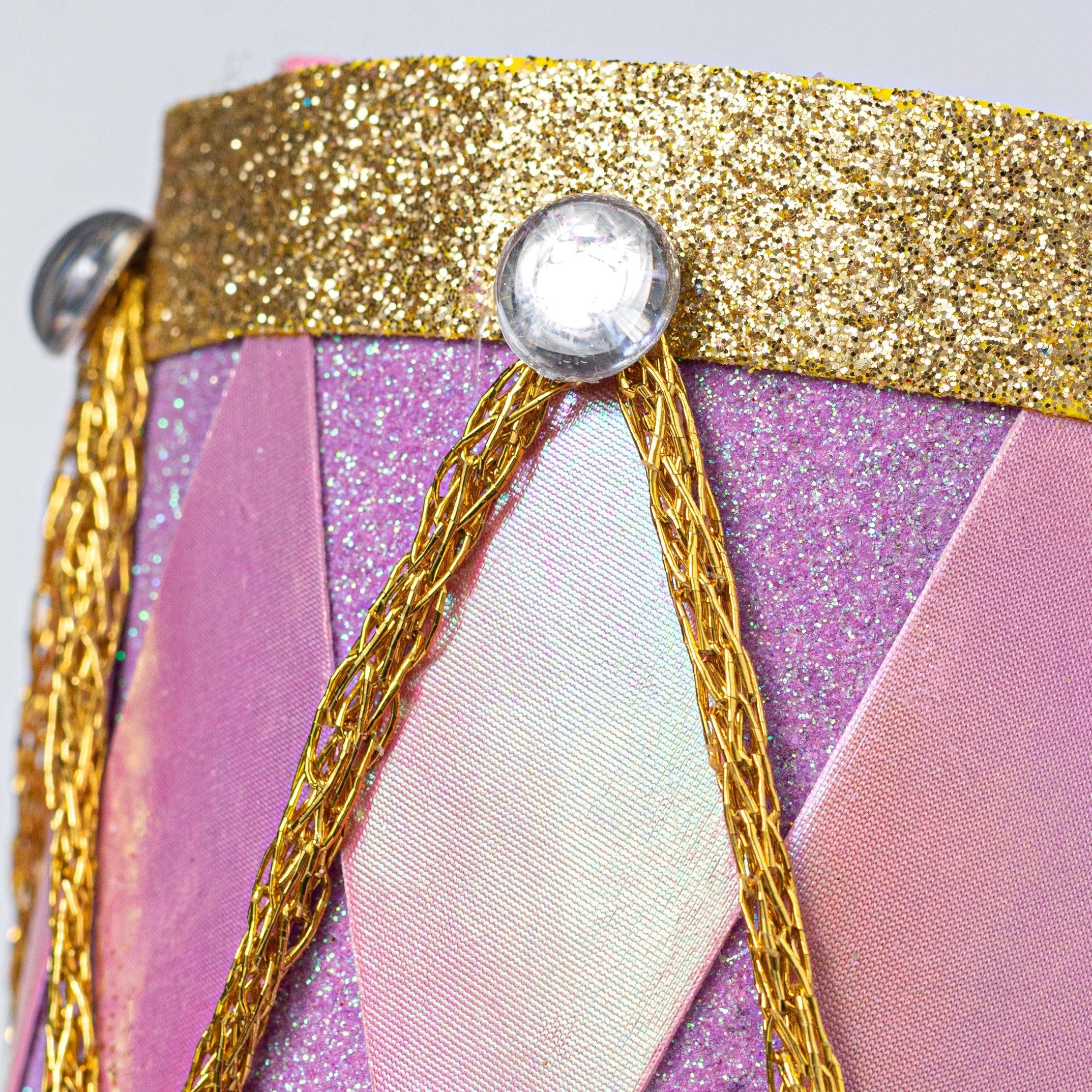 6" Nutcracker Drum Ornament: Pink & Lavender