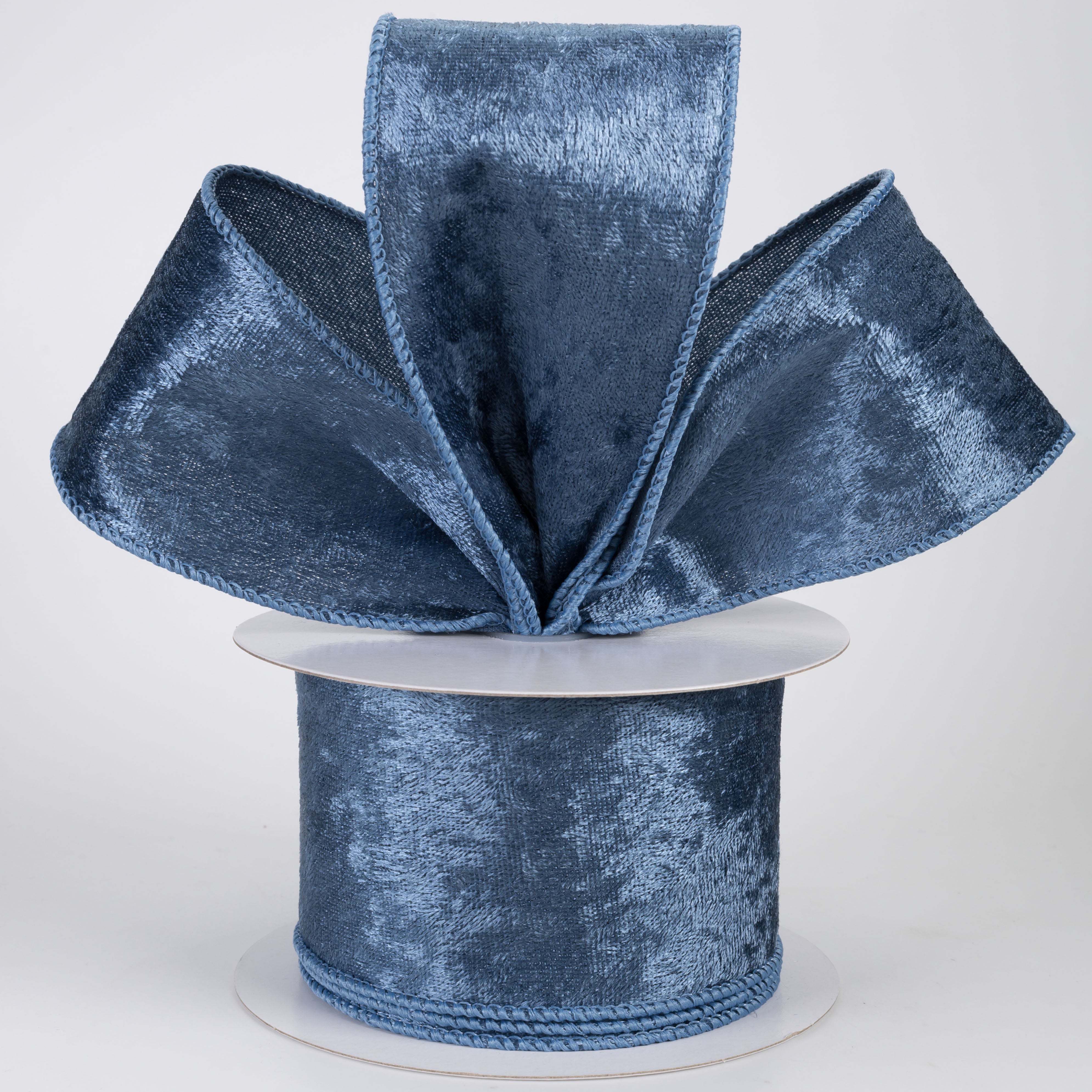 2.5" Lush Velvet Ribbon: Dusty Blue (10 Yards)