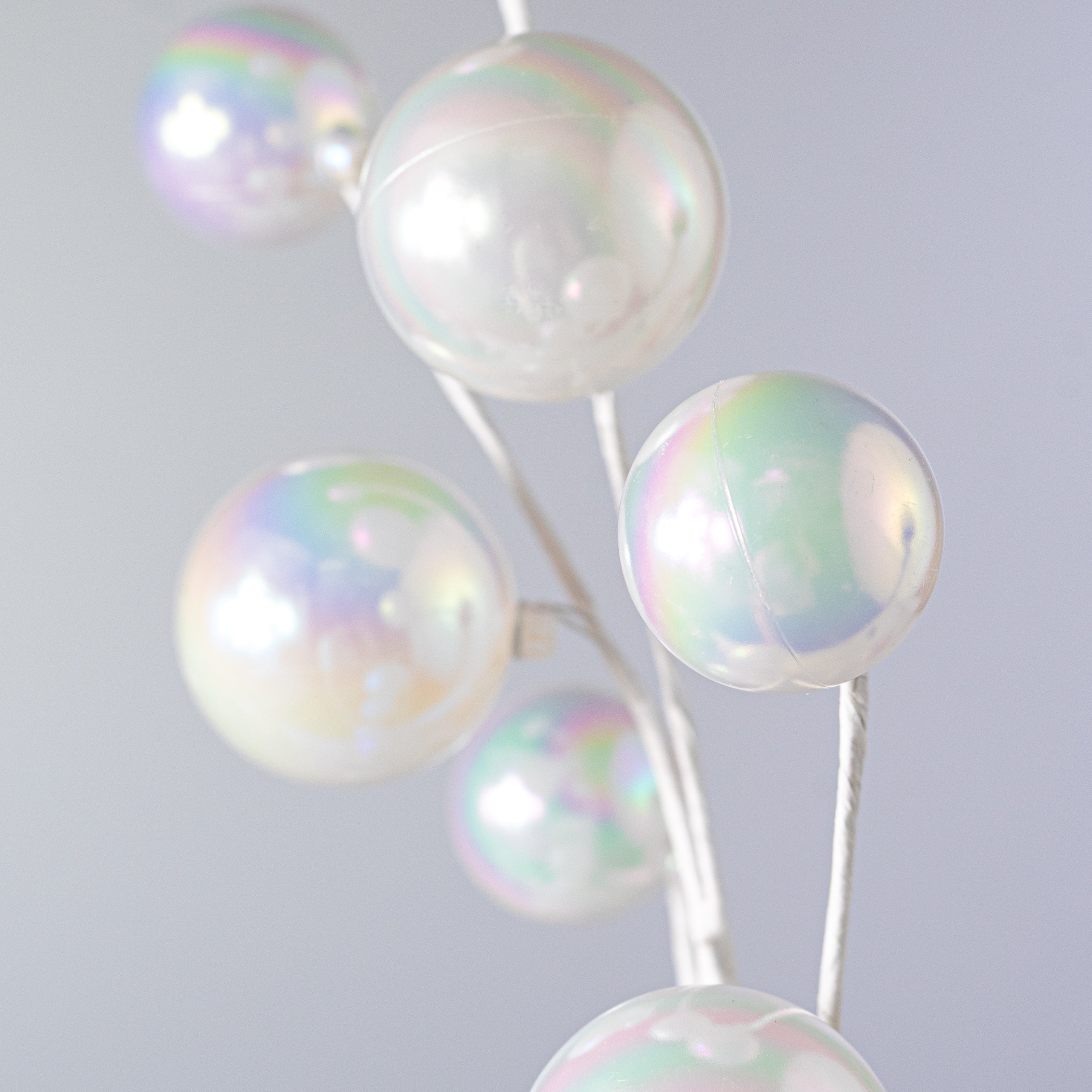 28" Iridescent Pearls Ball Spray