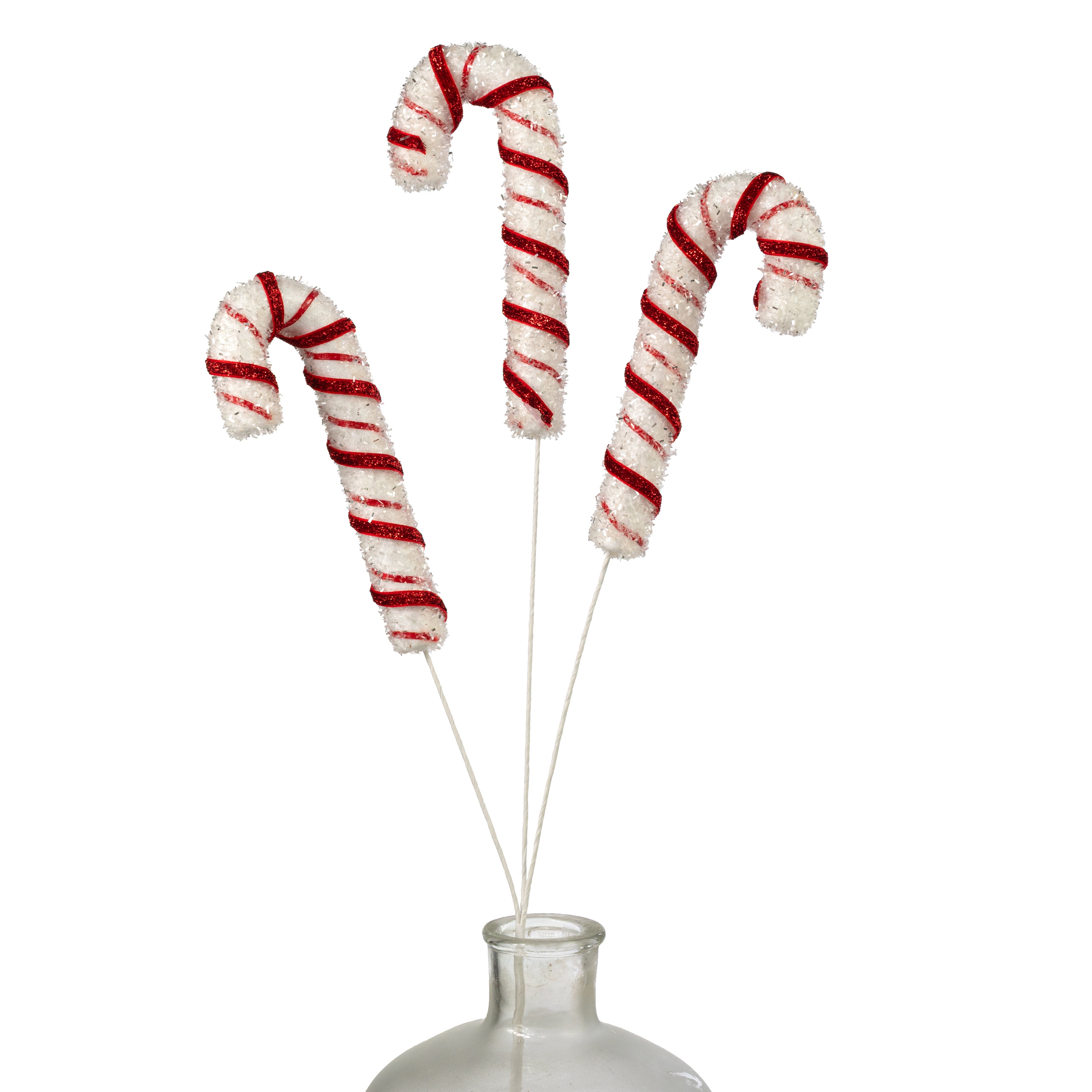 27" Tinsel & Trim Peppermint Spray
