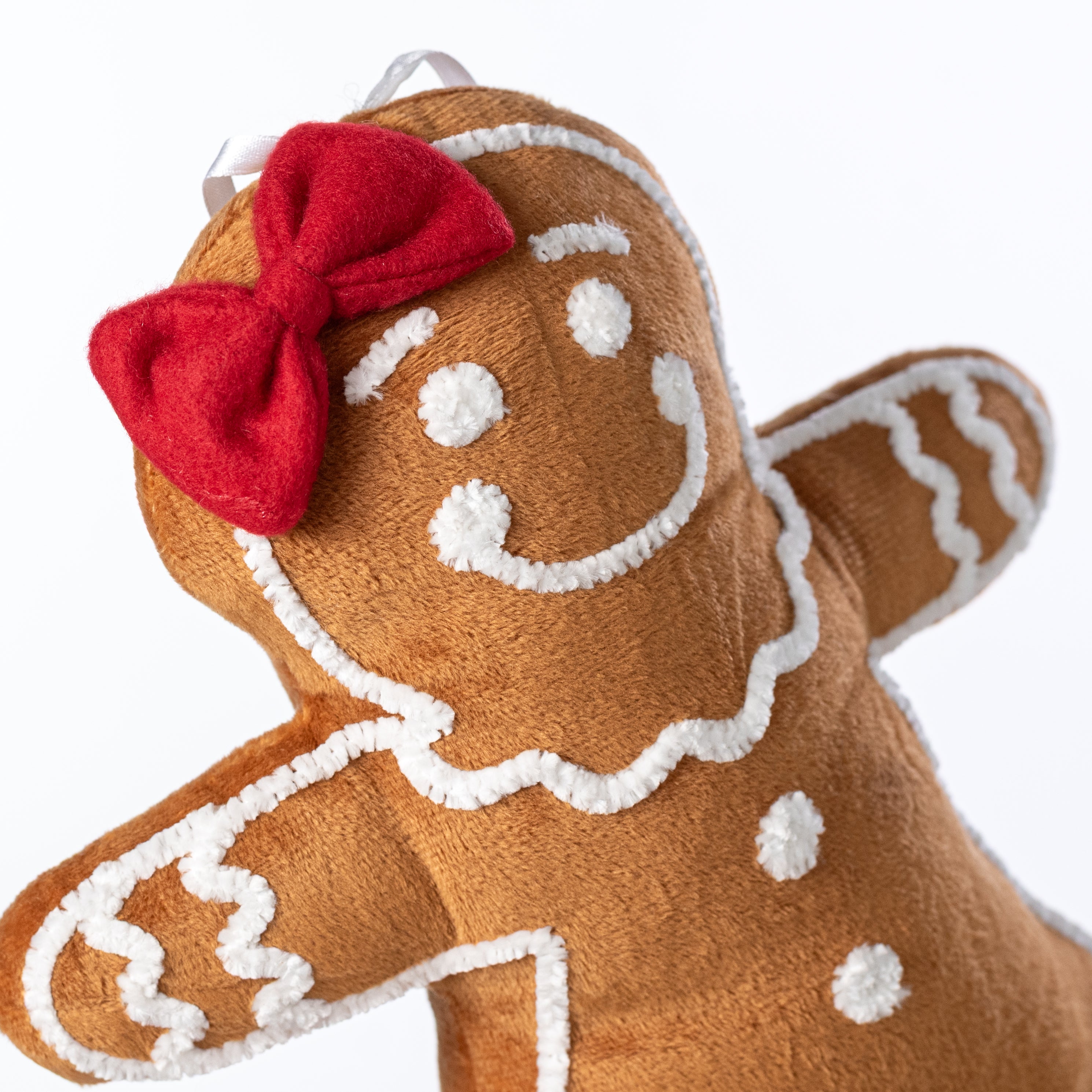12.75" Plush Gingerbread Girl Ornament