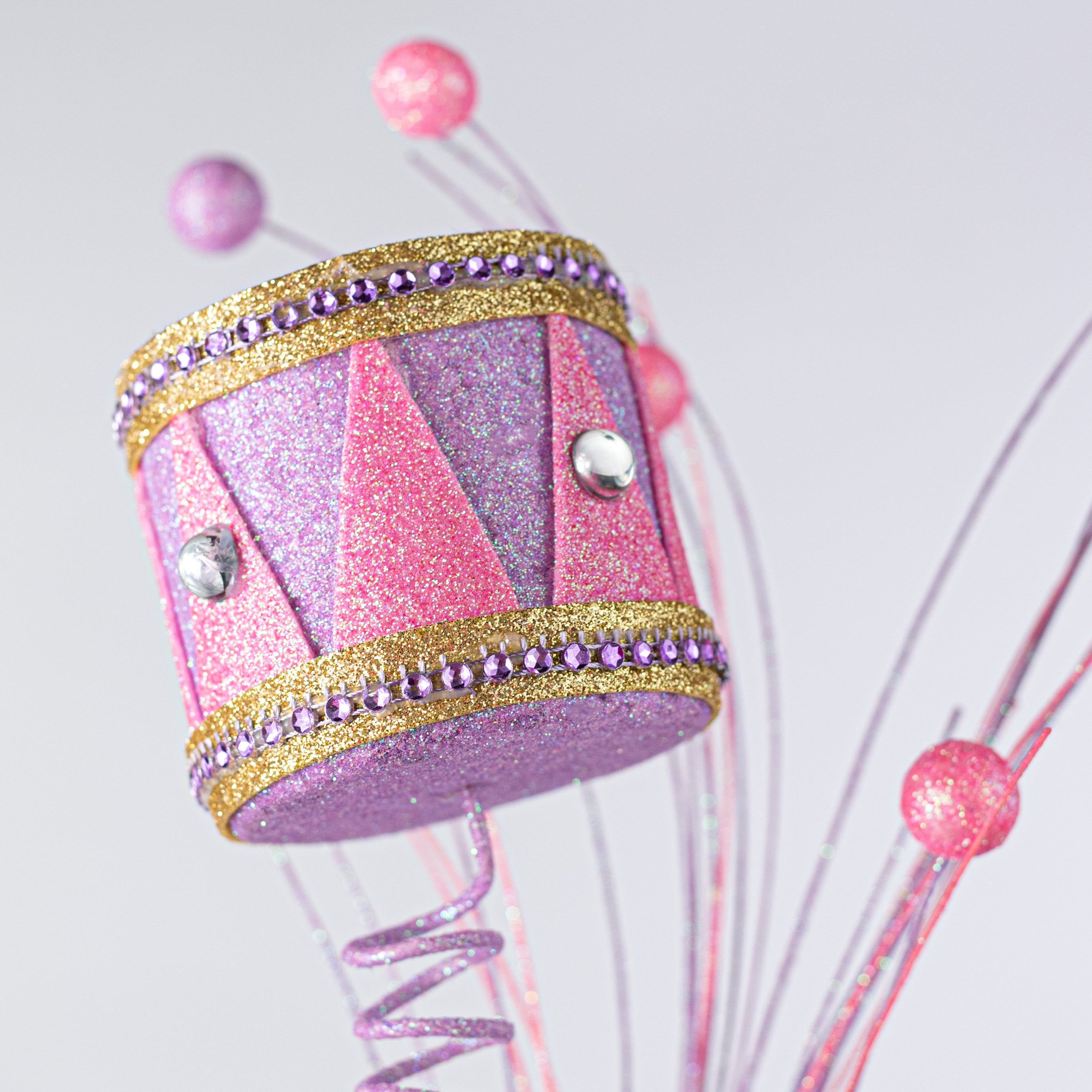 29" Nutcracker Drum Spray: Pink & Lavender