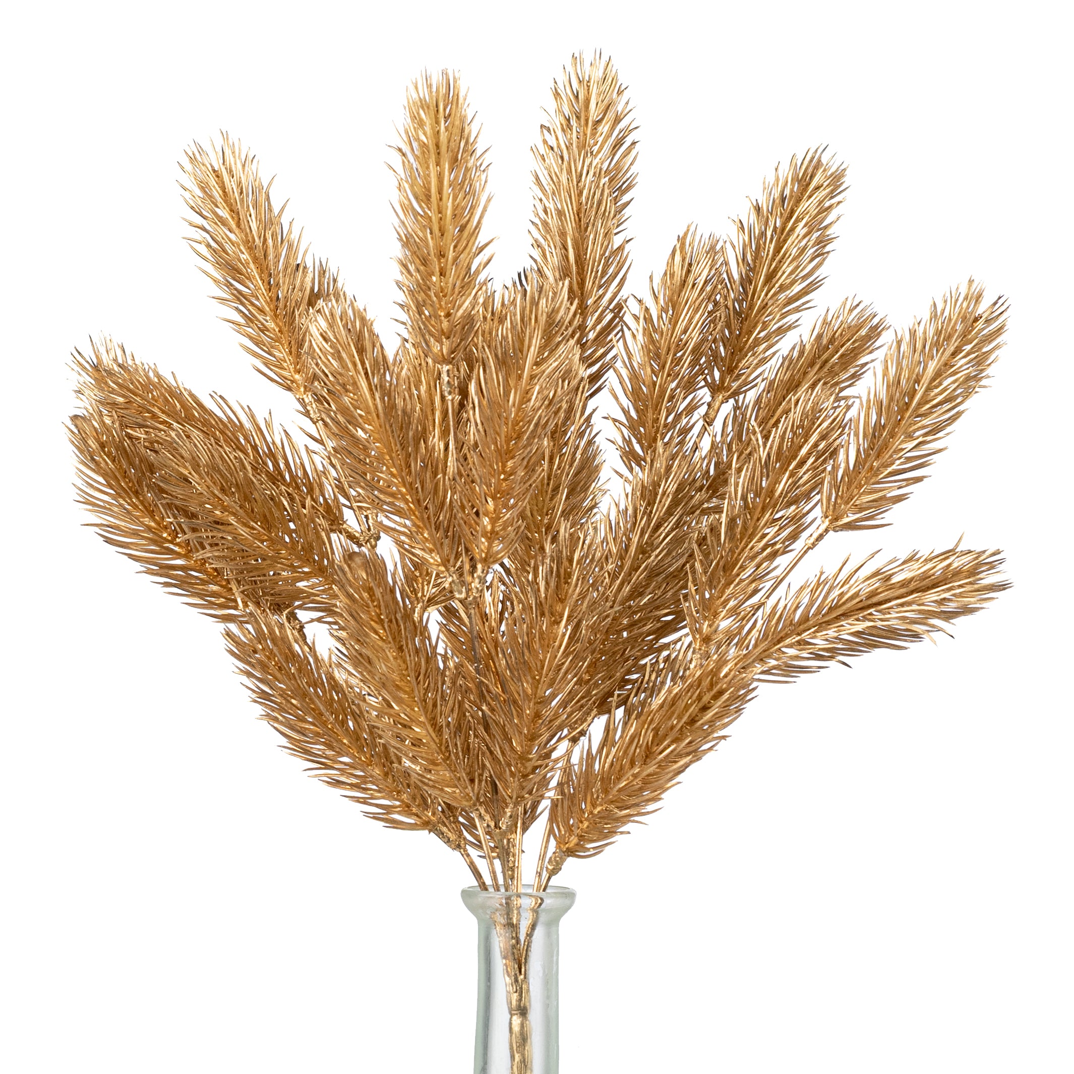 18" Pine Bush: Matte Metallic Gold