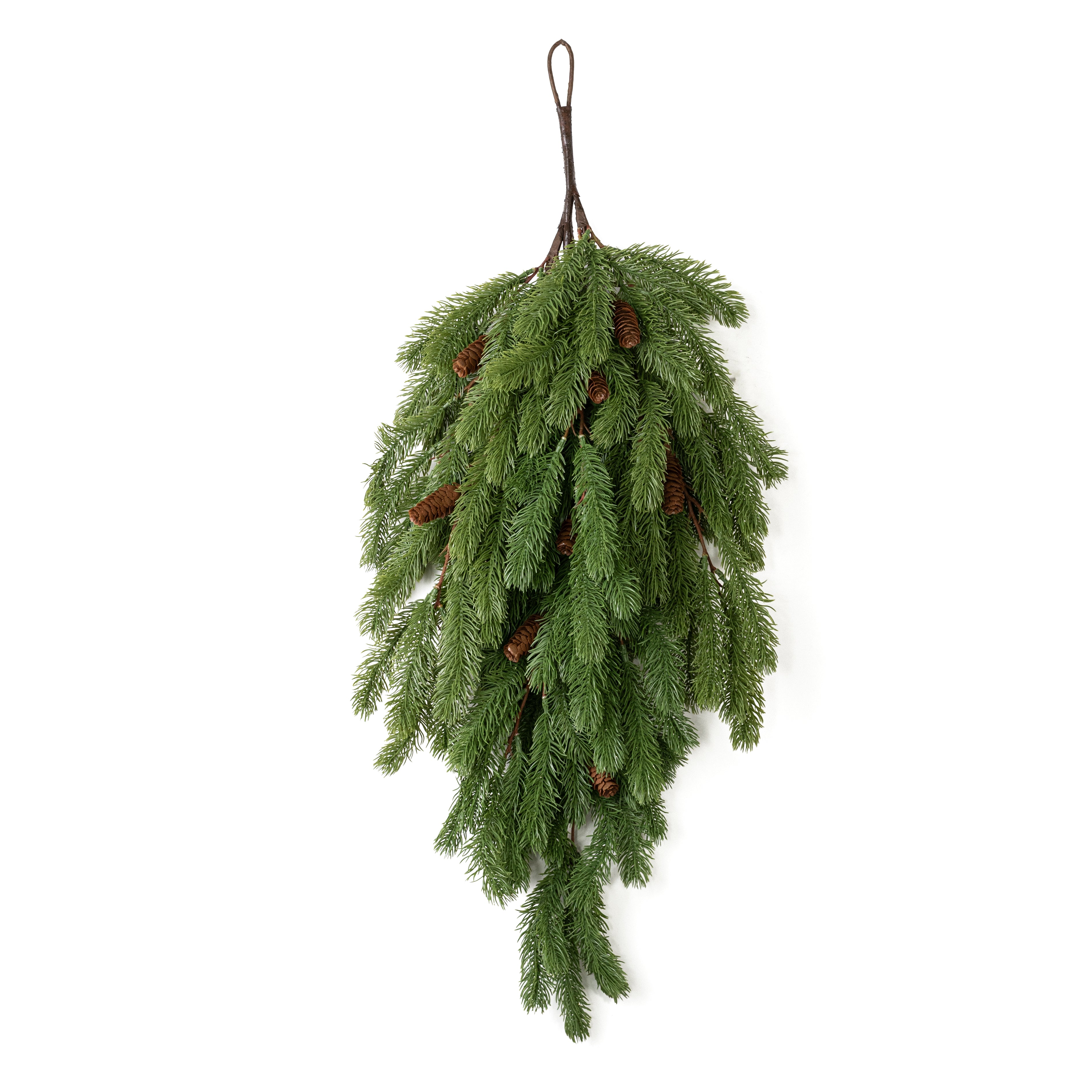 36" Sitka Pine & Pinecone Teardrop: Evergreen