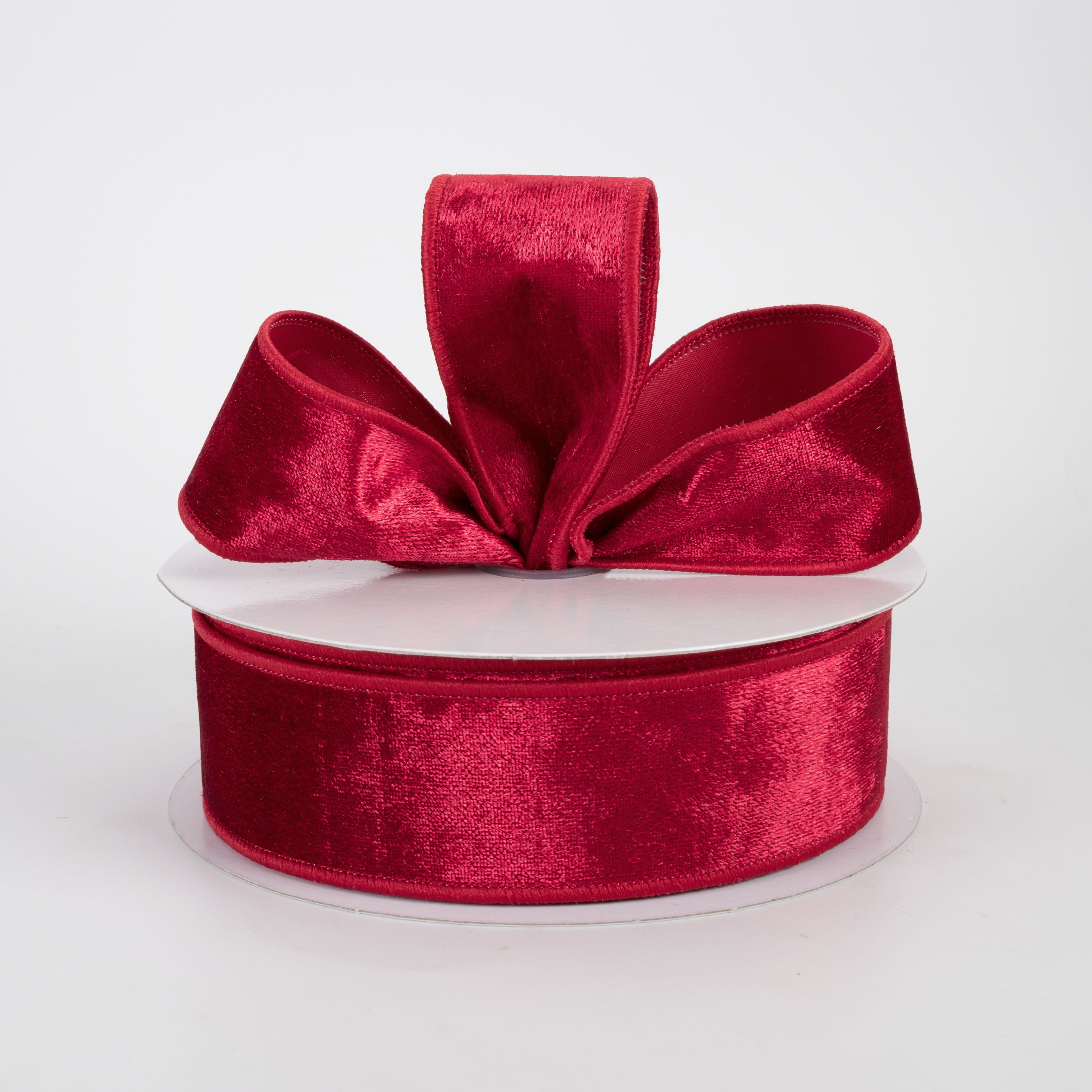 1.5" Lush Velvet Matte Satin Backed Ribbon: Red (10 Yards)