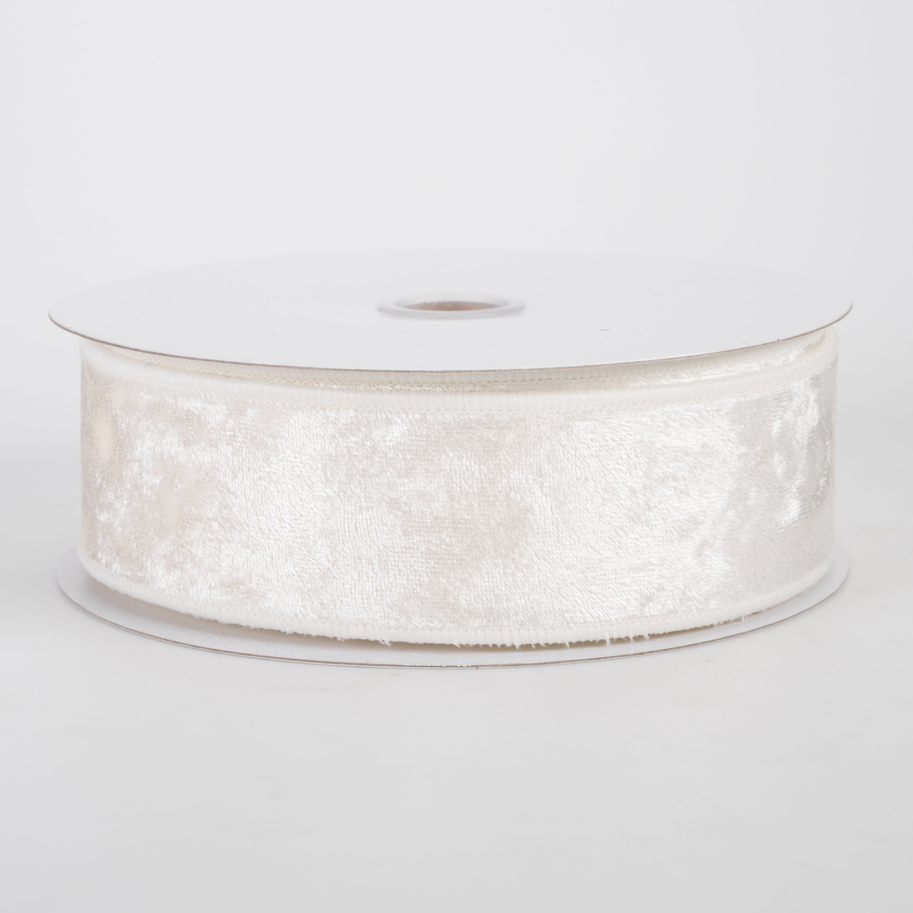 1.5" Lush Velvet Matte Satin Backed Ribbon: Ivory (10 Yards)