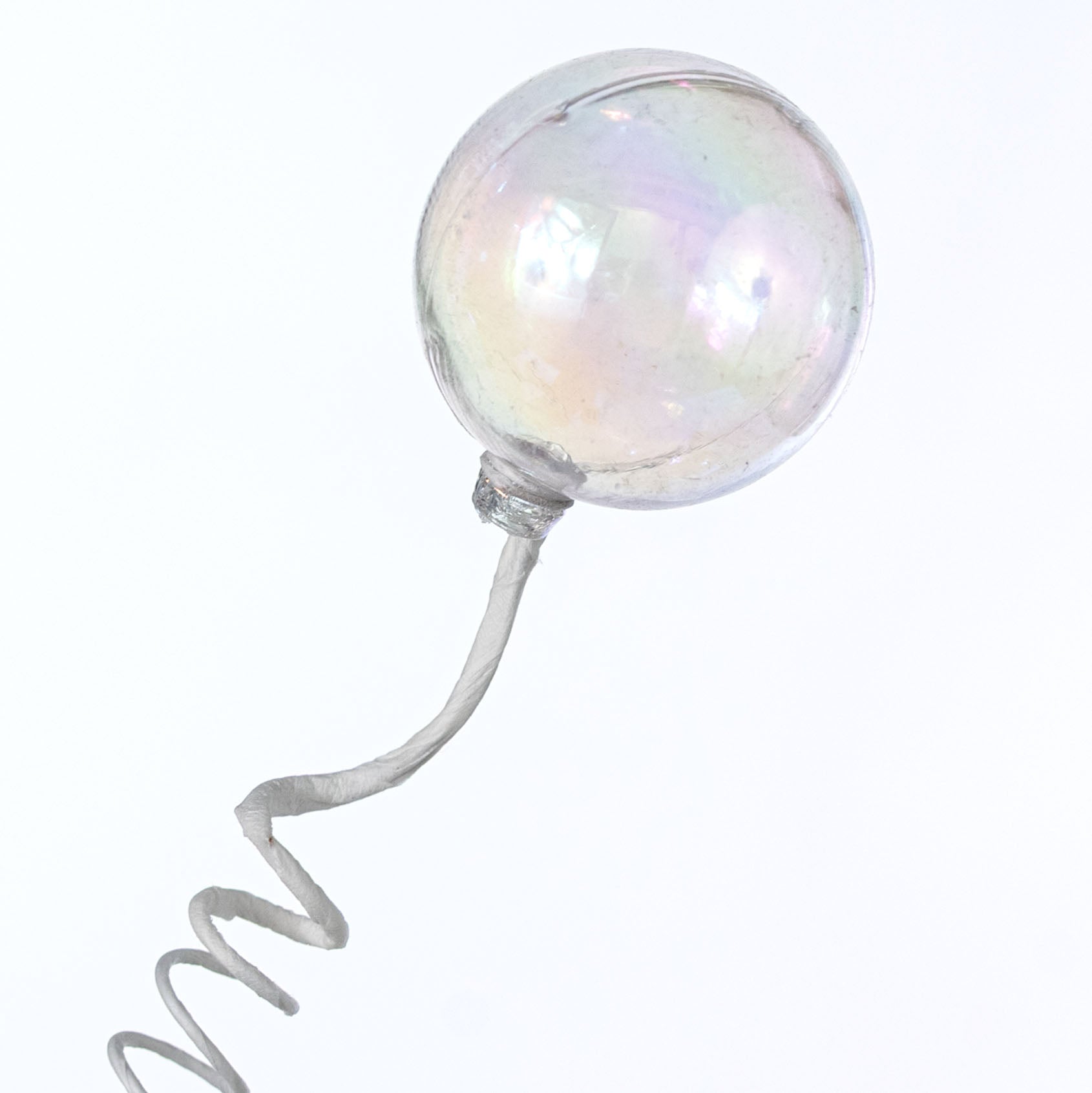 28" Iridescent Bubble Ball Spray: Clear