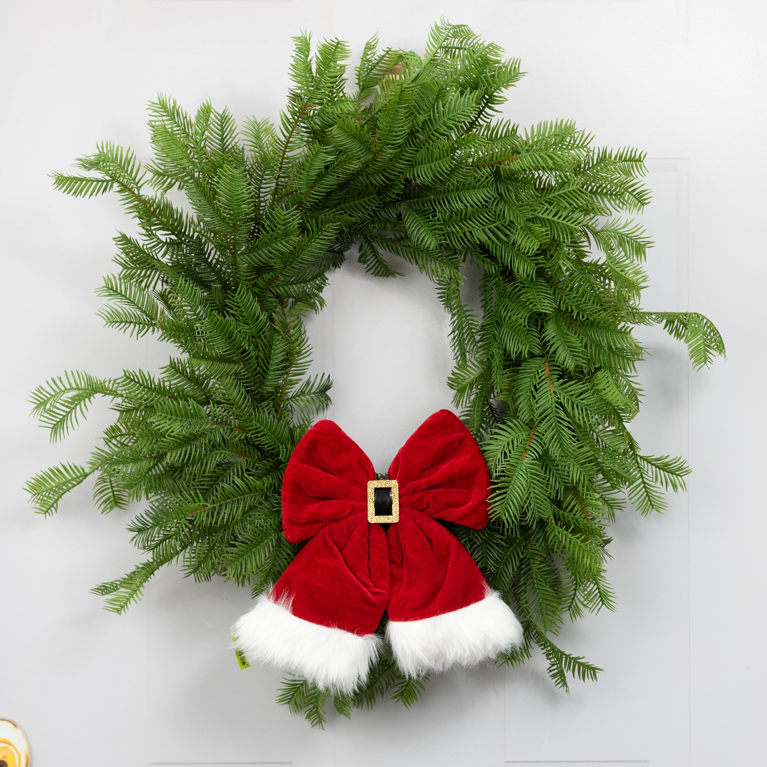 11" Santa Clause Bow Decoration