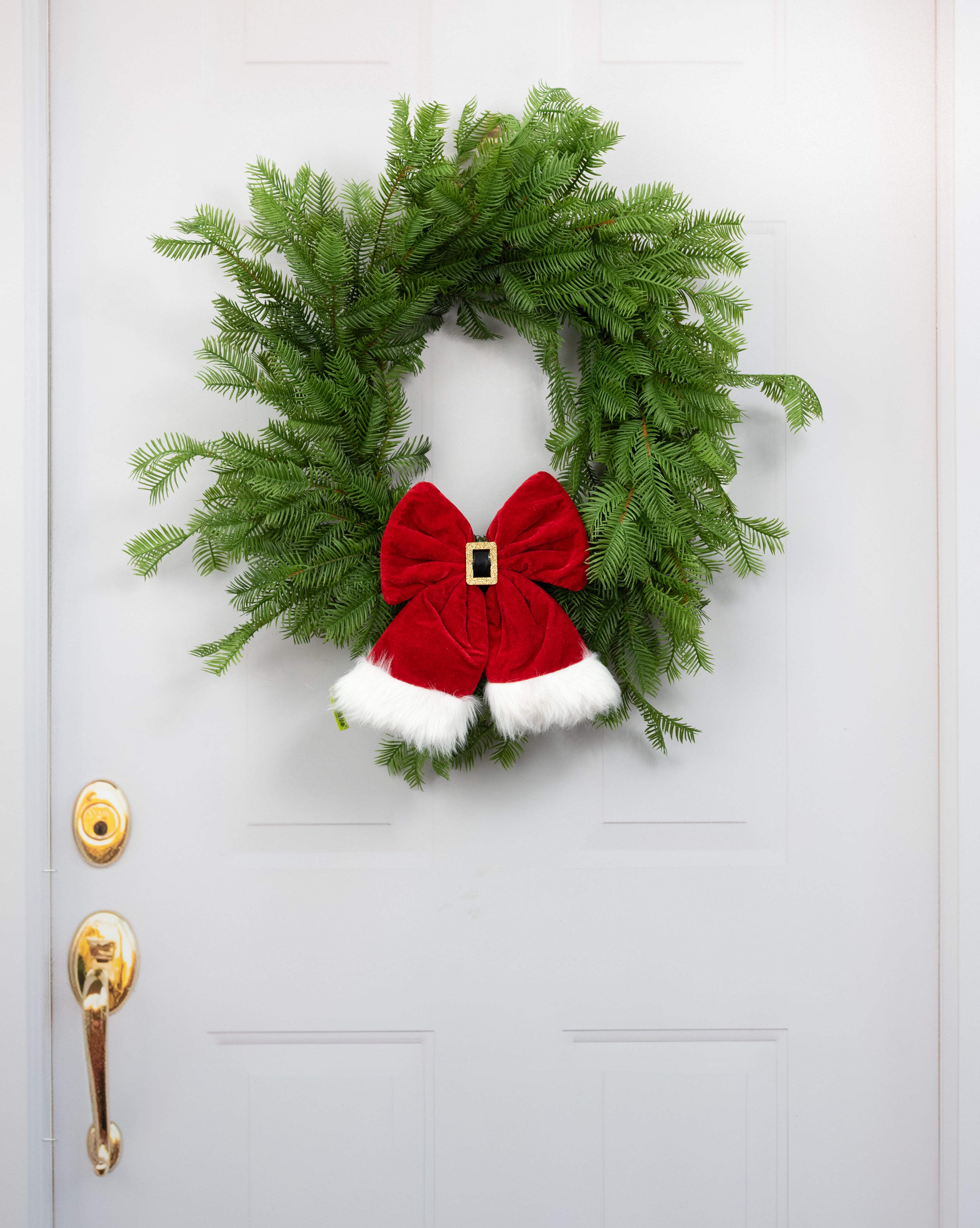 11" Santa Clause Bow Decoration