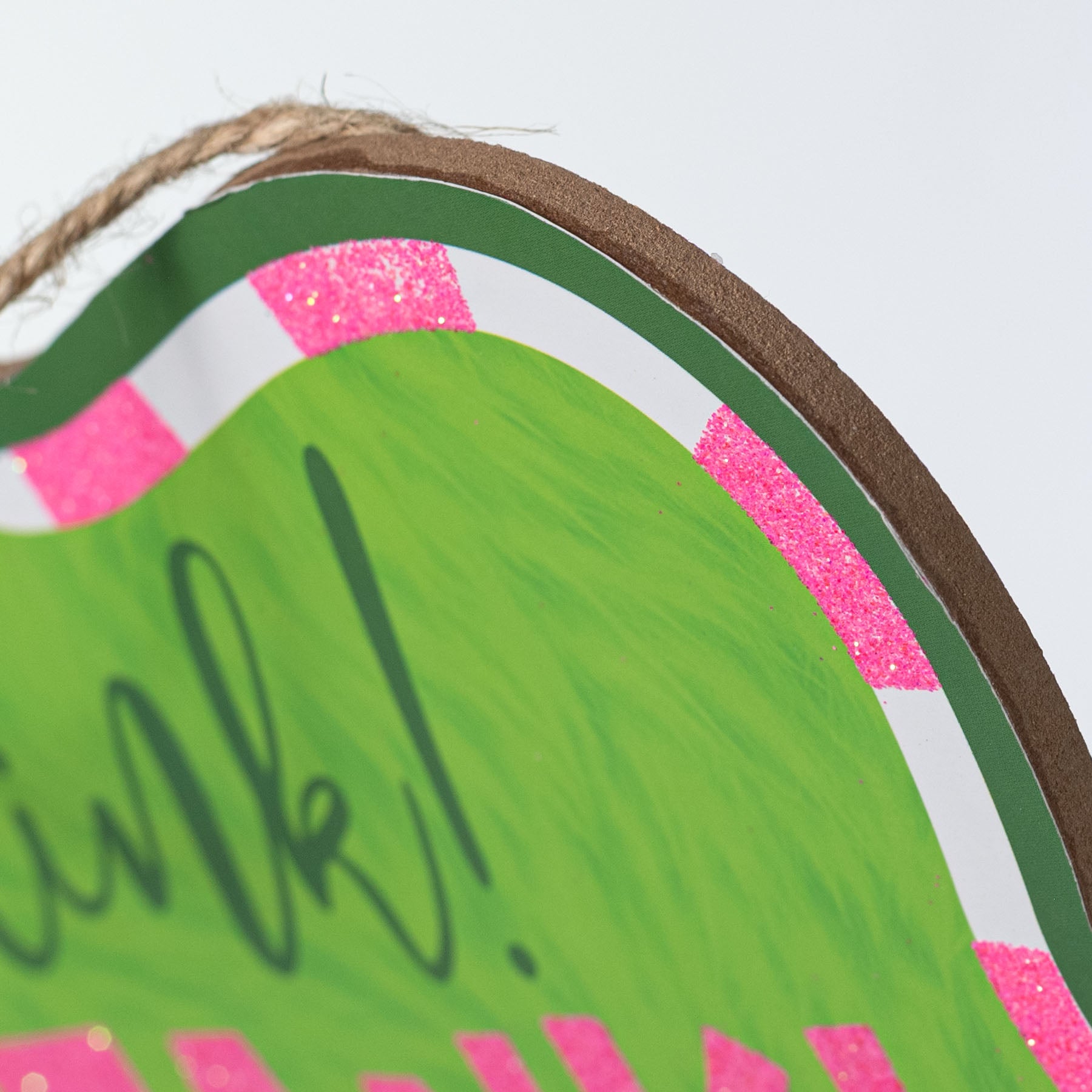 10" Scalloped Wooden Sign: Pink Stink! Stank! Stunk!