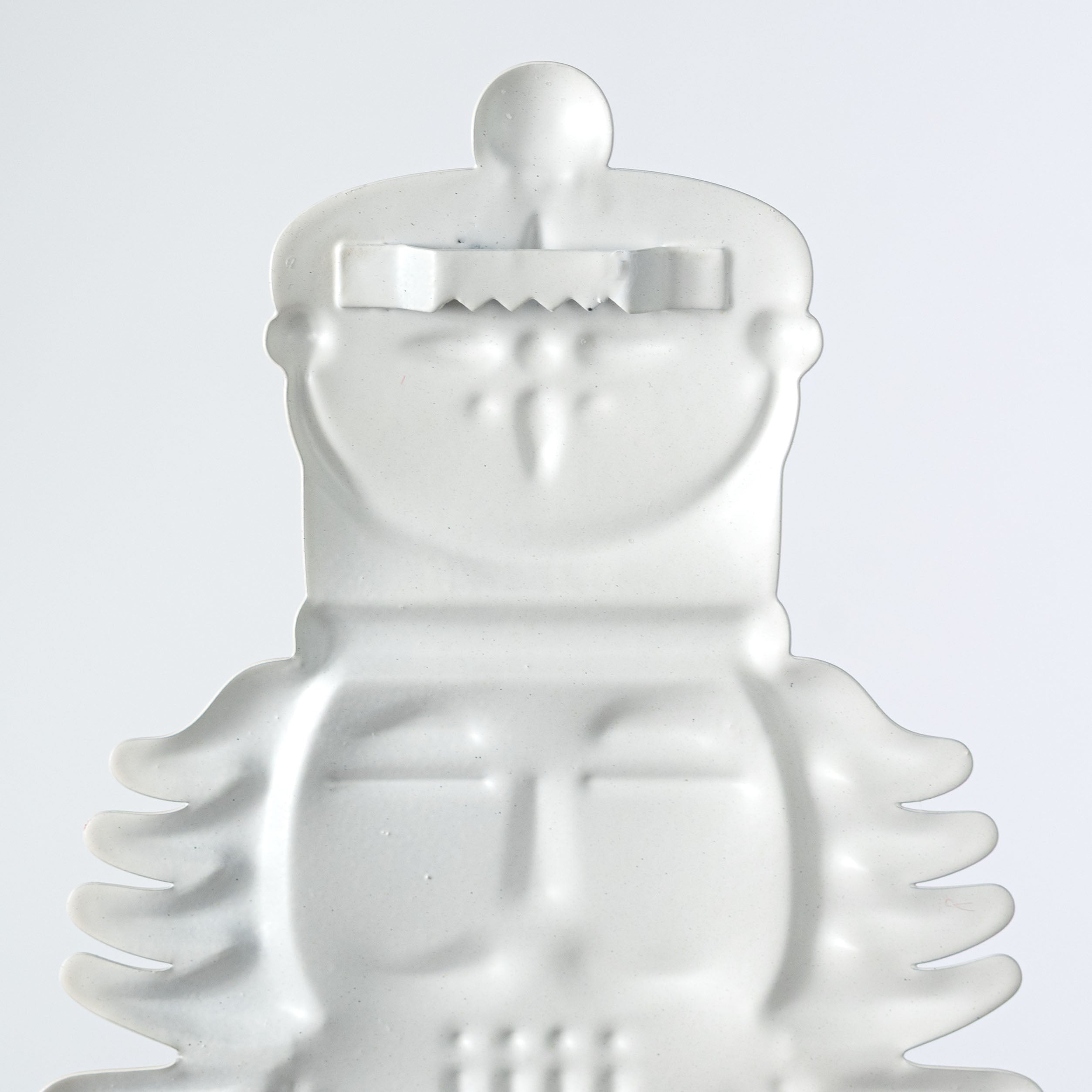 12" Metal Embossed Hanger: Light Traditional Nutcracker